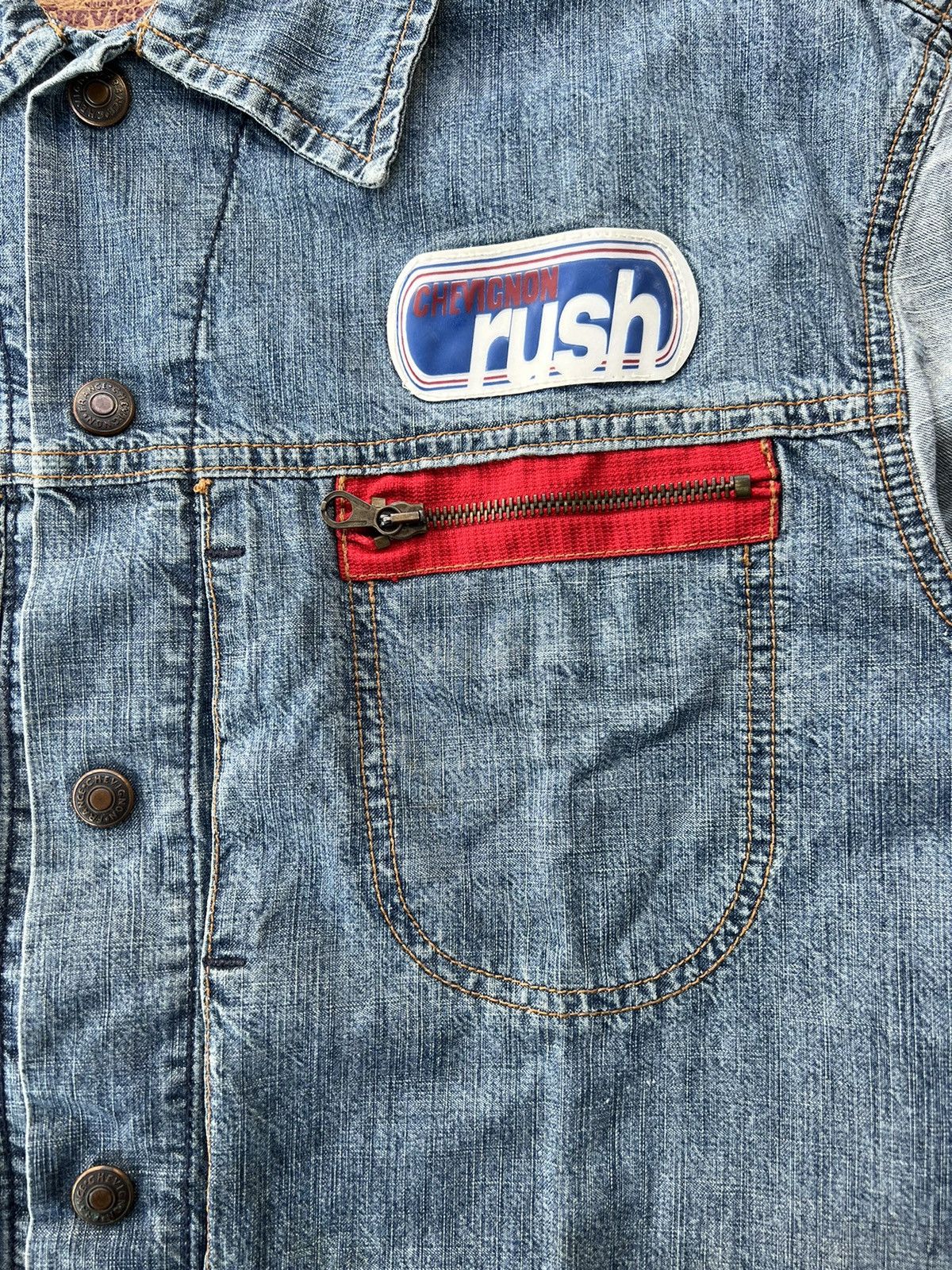 Vintage Vintage Chevignon Denim Jacket Distressed Grunge Size US M / EU 48-50 / 2 - 6 Thumbnail
