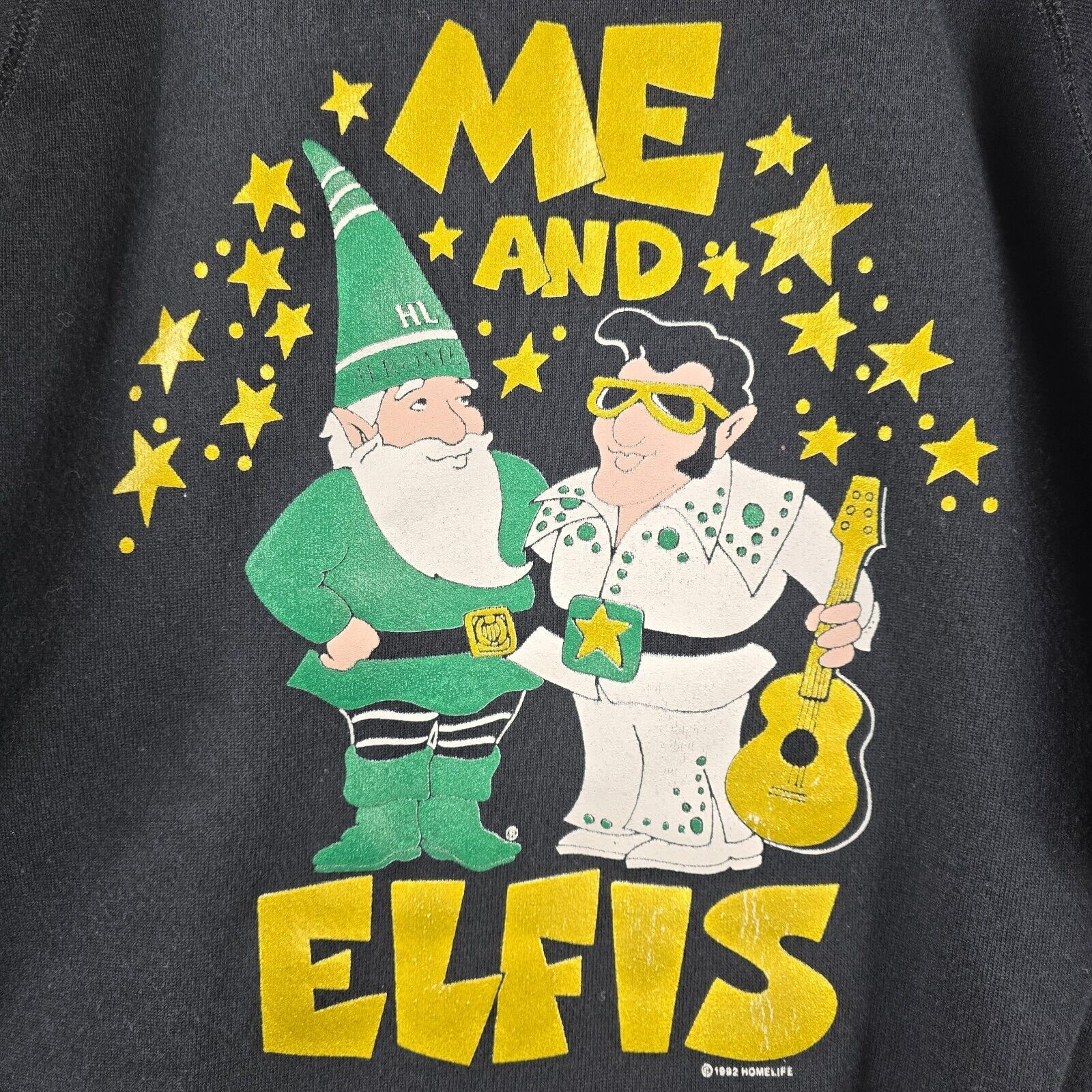 Vintage Vintage 90s Me & Elfis Christmas Crewneck Sweatshirt Medium Size US M / EU 48-50 / 2 - 4 Thumbnail