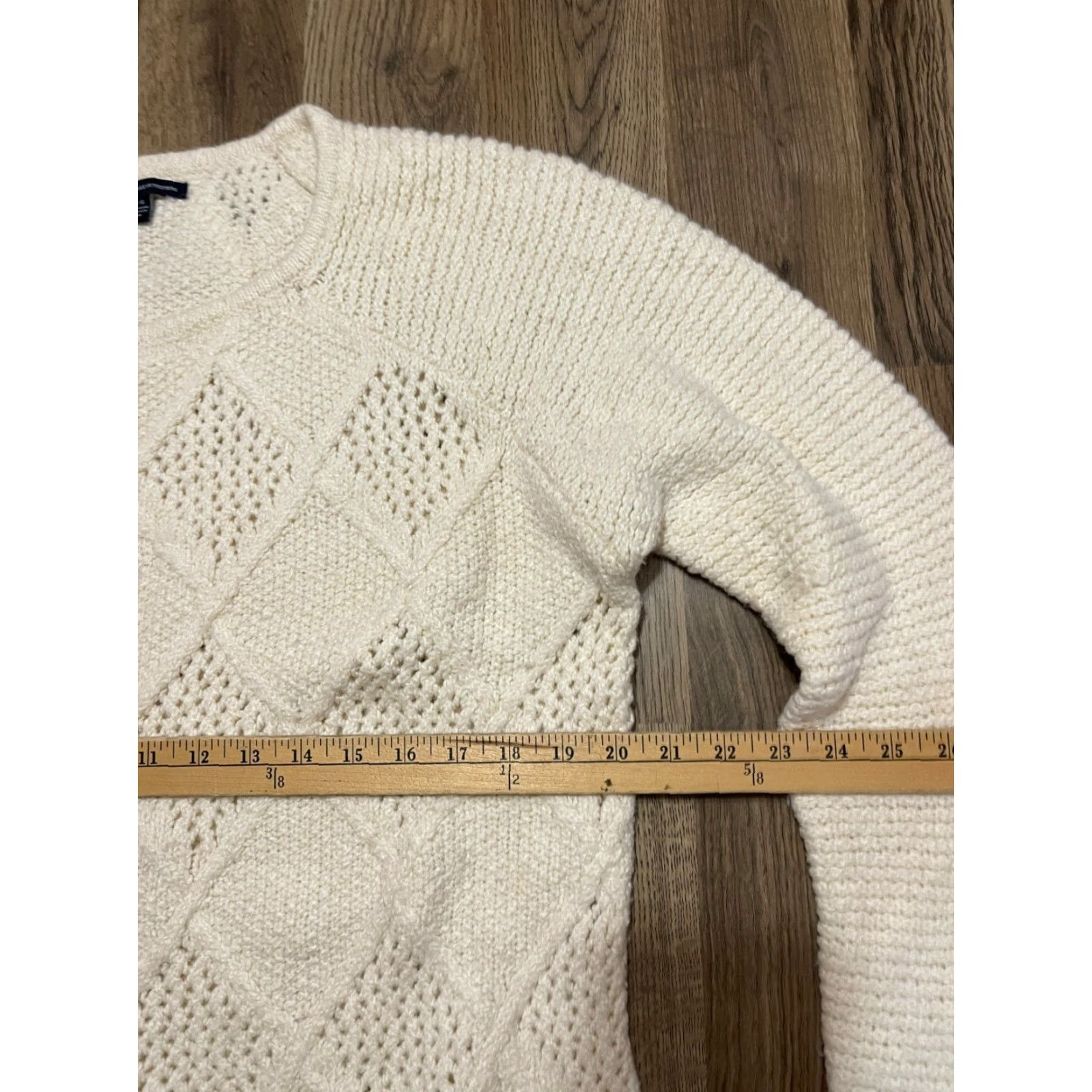 American Eagle Outfitters American Eagle Outfitters Sweater Shirt Womens Large White Knit Pullover Crew Neck Casual Fall Spring Summer Knit Regular Pullover Size L / US 10 / IT 46 - 5 Thumbnail