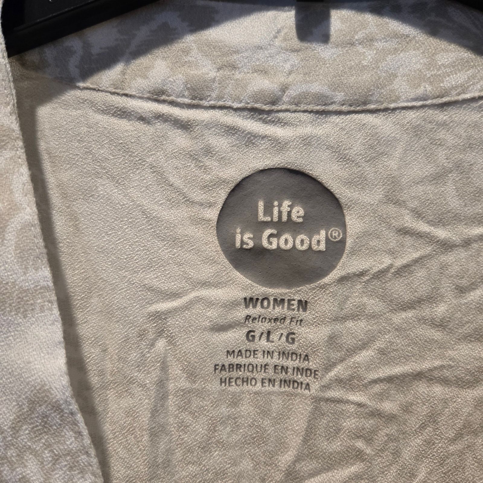 Life is Good Life Is Good Beige 3/4 Sleeve Relaxed Fit Pullover Top sz L Size L / US 10 / IT 46 - 3 Thumbnail