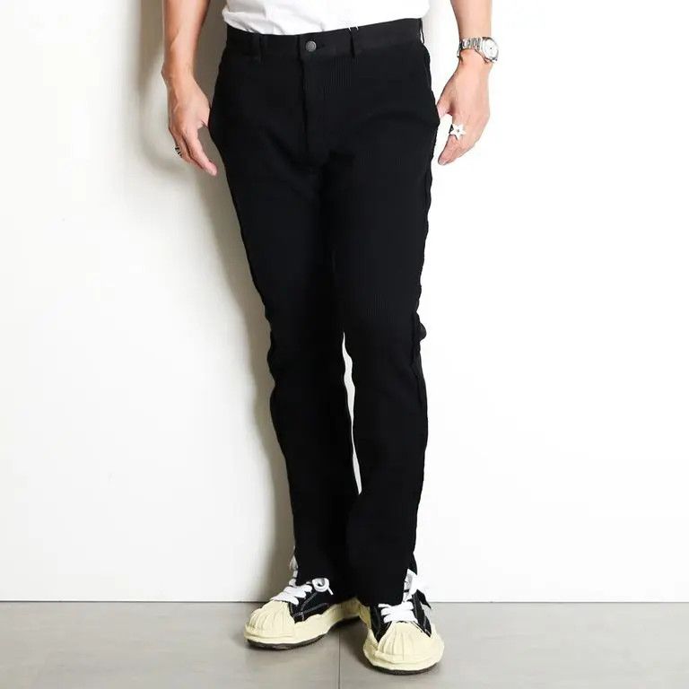 Facetasm o1mle0125 Slit Wool Pant in Black Size US 34 / EU 50 - 1 Thumbnail