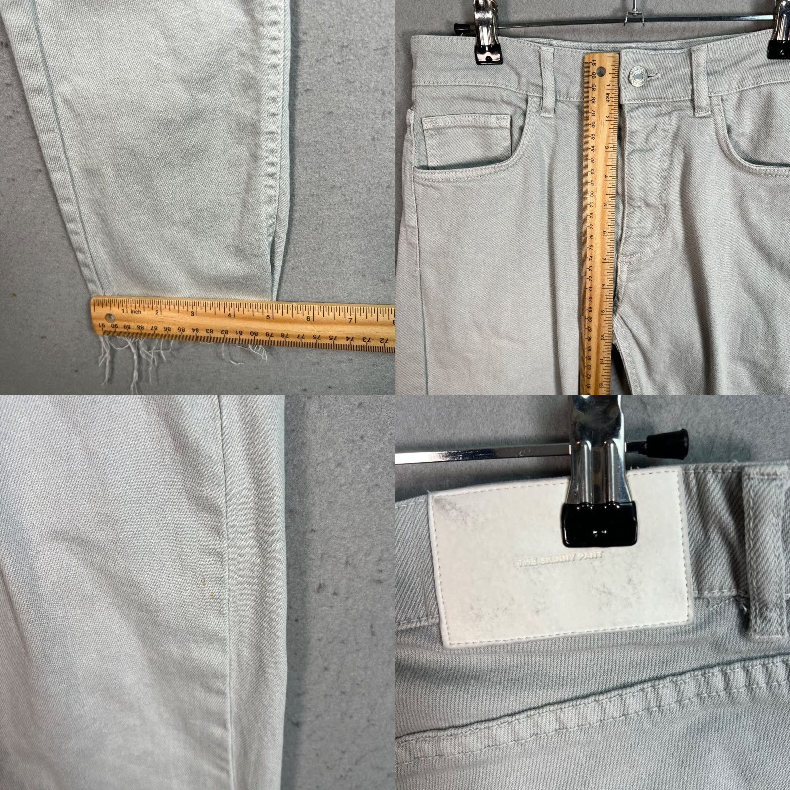 Zara Zara Jeans Womens Leg Tapered Frayed Hem Gray Size 29 Size 29" - 8 Thumbnail