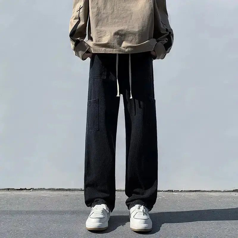 Japanese Brand Loose straight leg wide leg casual jeans Size US 34 / EU 50 - 1 Thumbnail