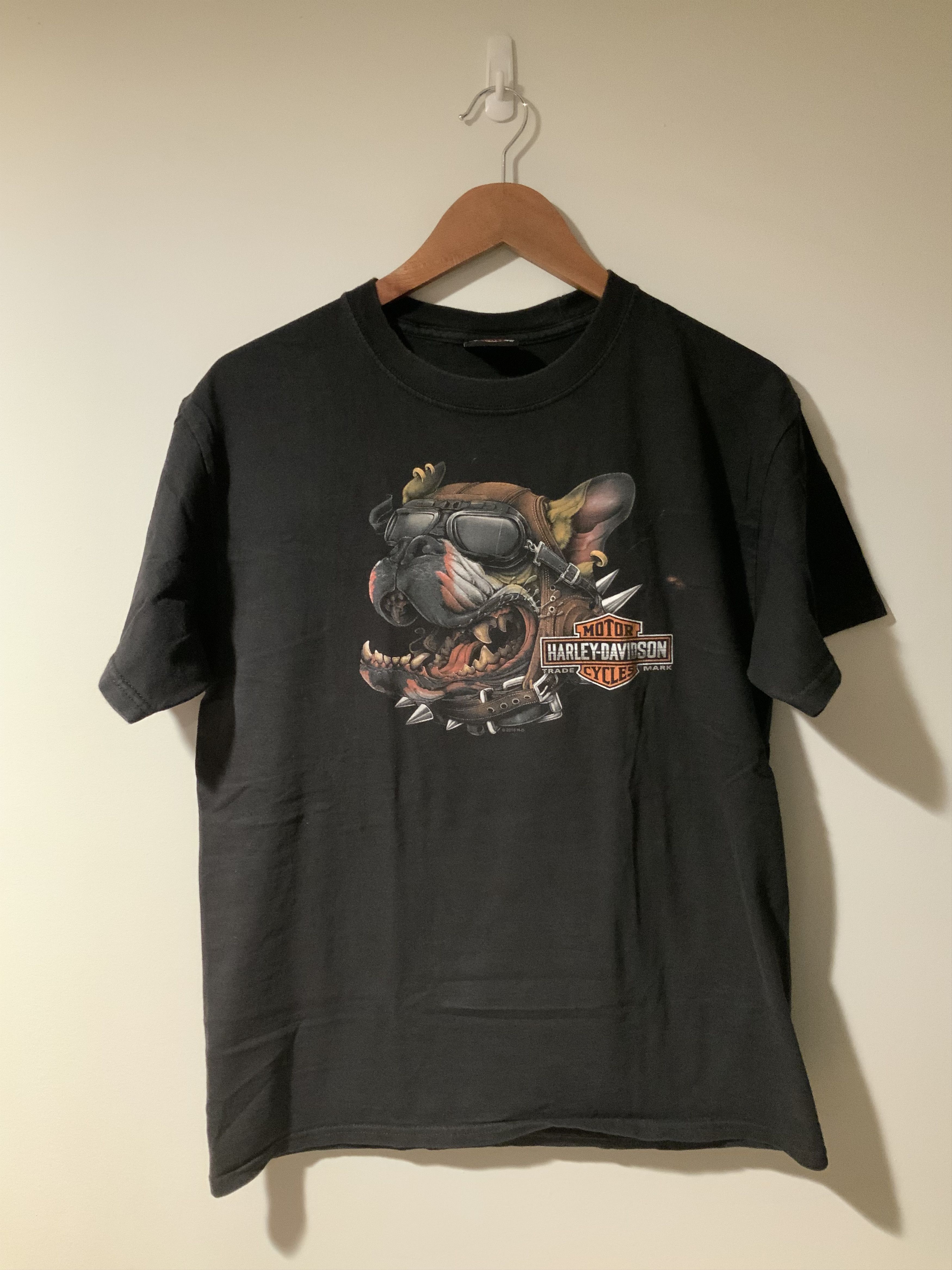 Harley Davidson × Vintage Vintage 2016 Harley Davidson Motorcycle Bulldog T-shirt Size US M / EU 48-50 / 2 - 1 Thumbnail