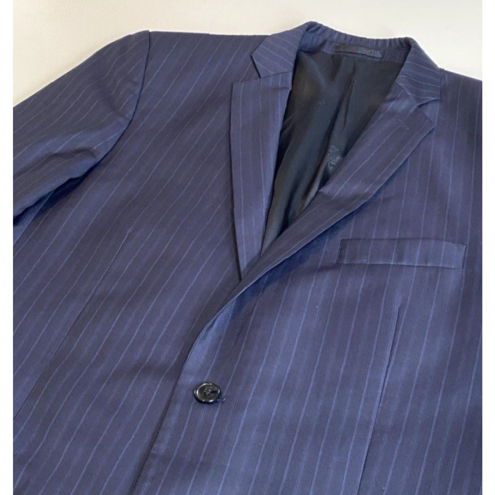Versace Versace Collection Wool Suit Jacket Navy IT 50 US 40 Men’s Single-Breasted 3-Button - Vintage Size 40R - 6 Thumbnail
