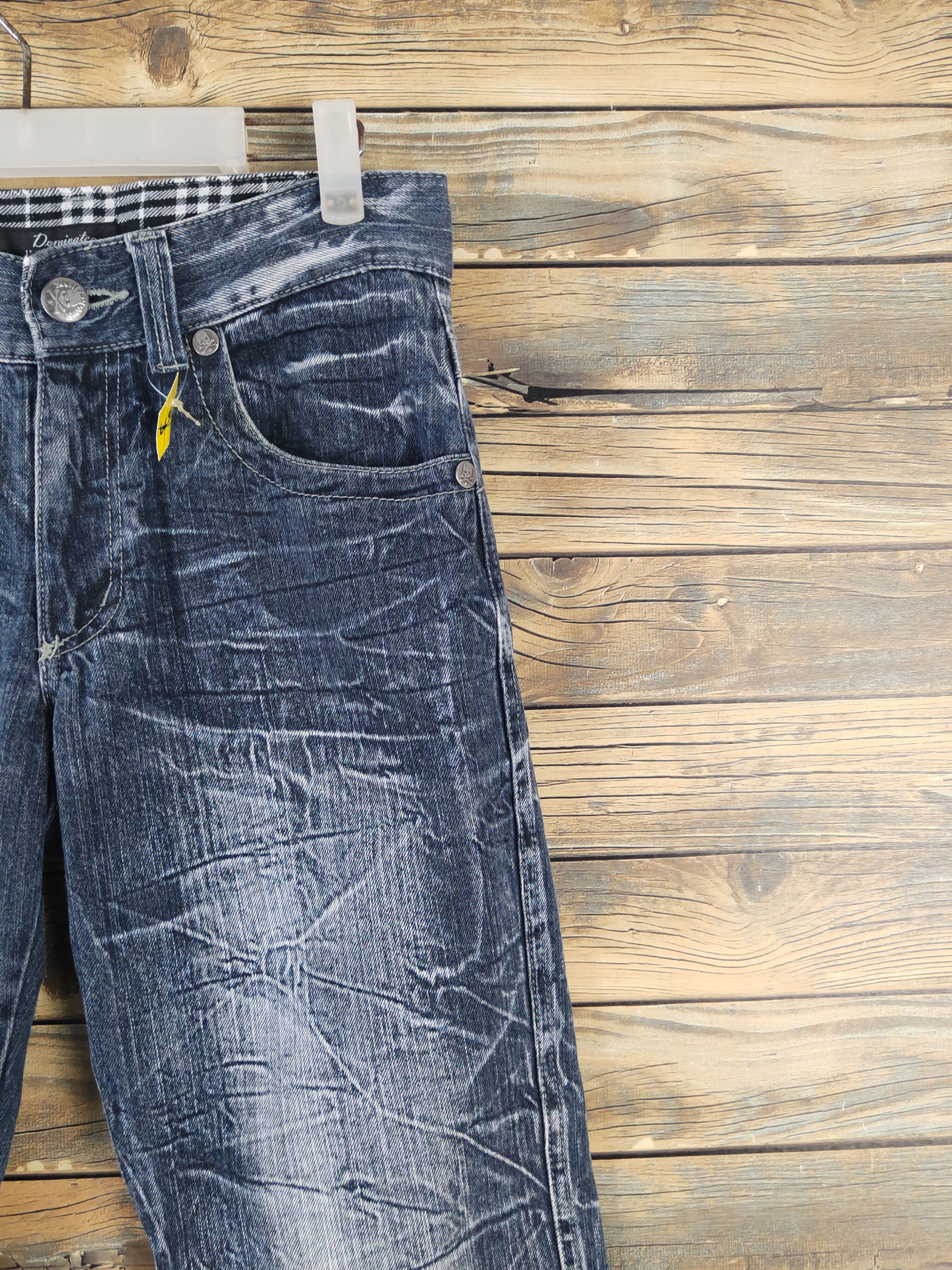 Japanese Brand Dominate Dark Blue Distressed Ripped denim Jeans #W1882 Size US 30 / EU 46 - 5 Thumbnail
