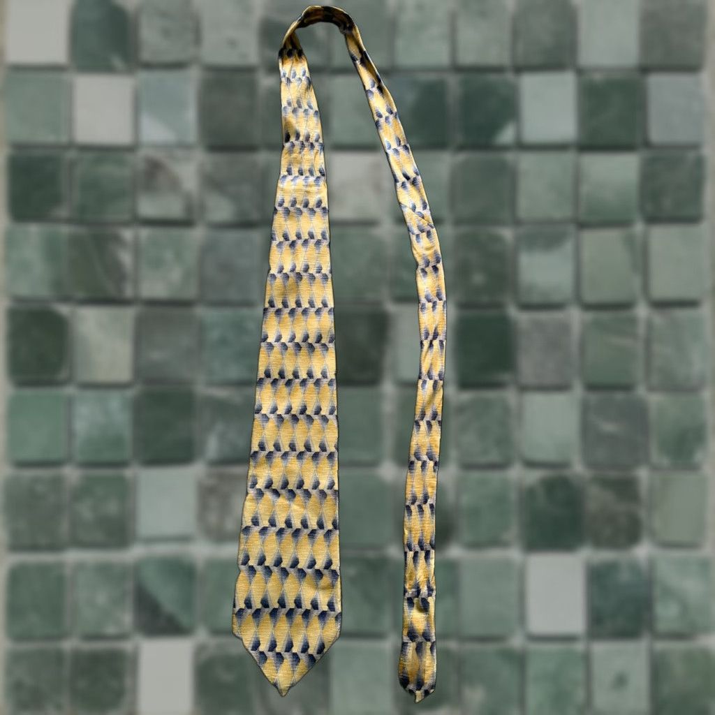 Arrow Arrow Silk Tie Necktie Mens Yellow Blue Classic Width Silk 100% Arrow Tie Size ONE SIZE - 1 Thumbnail