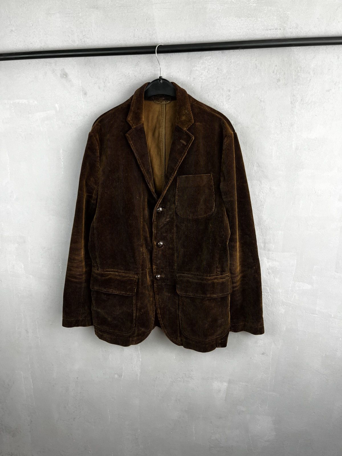 Ralph Lauren Rare Vintage Polo Ralph Lauren Corduroy Blazer Leather Size 40R - 2 Thumbnail