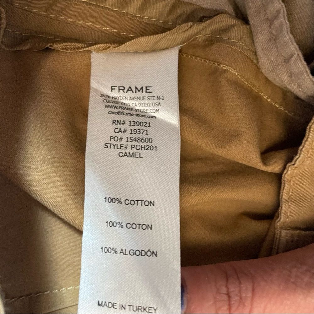 Frame NWT New $348 Frame Pleat Front Wide Leg Camel Chinos Pants Size 29" - 4 Thumbnail