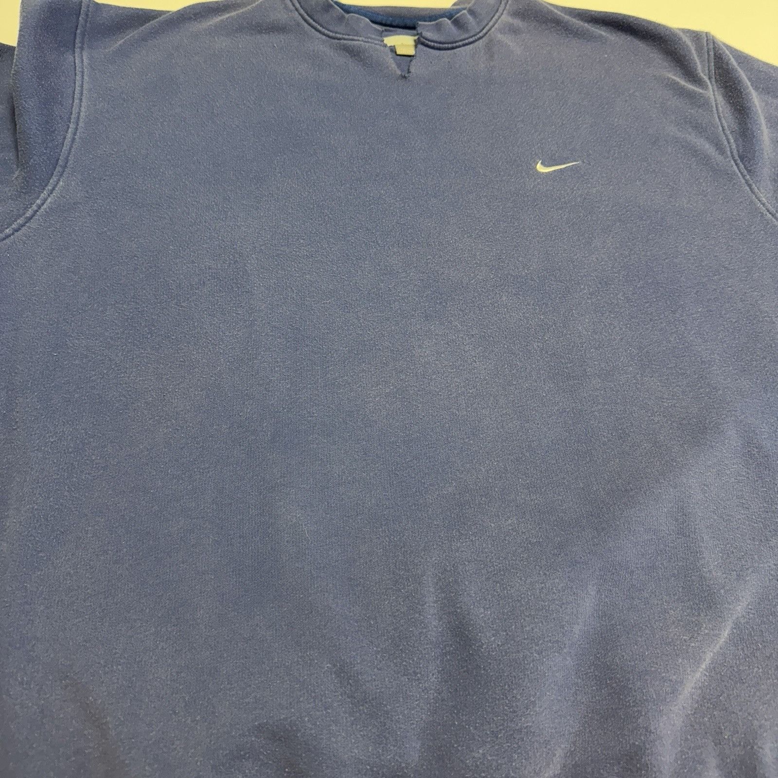 Nike Vintage Y2K Nike Sweatshirt Mens XXL 27x29.5 Blue Cut Neck Size US XXL / EU 58 / 5 - 5 Thumbnail