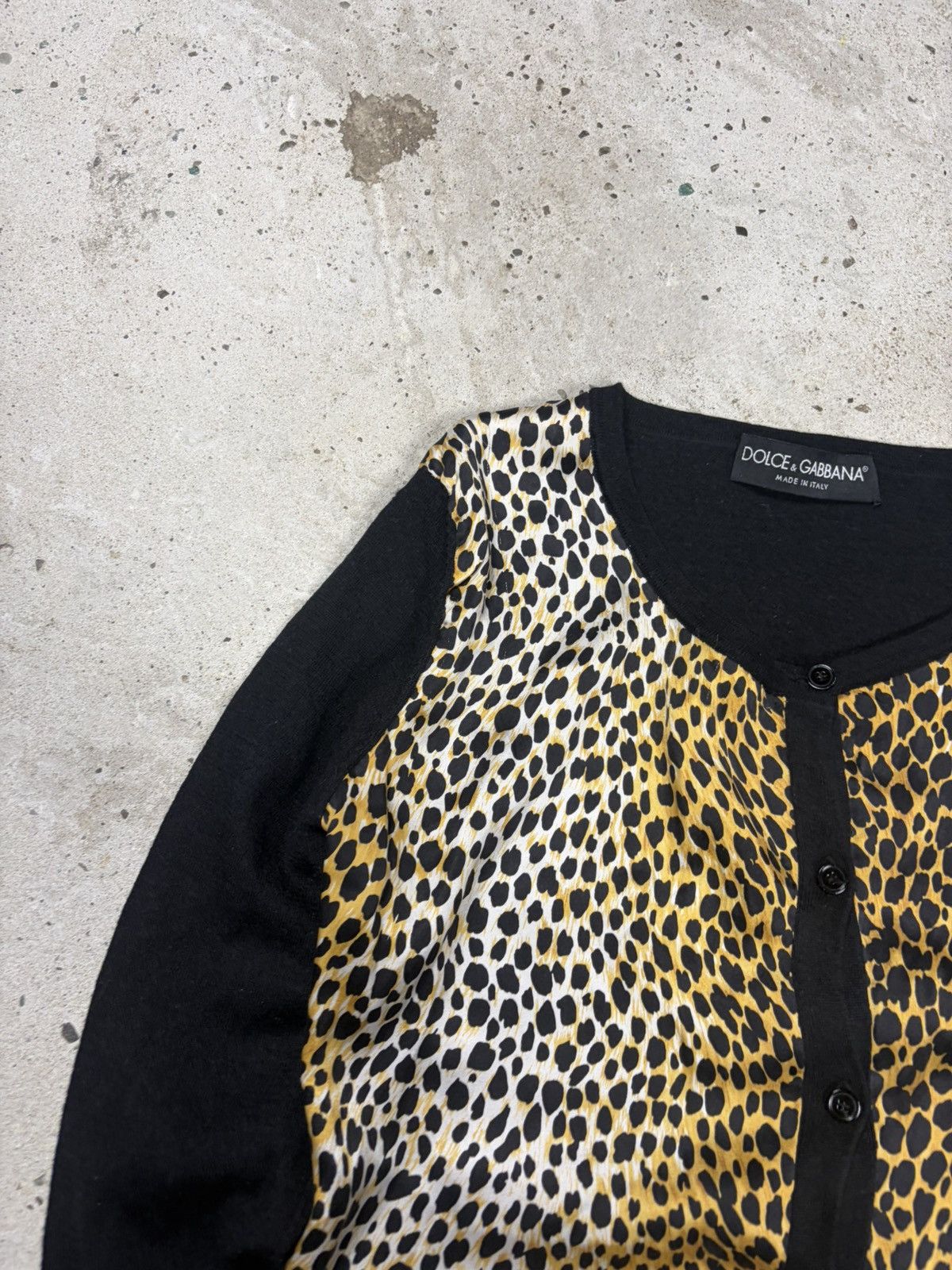 Dolce & Gabbana Dolce & Gabbana Leopard Print Silk & Wool Cardigan Sweater Size S / US 4 / IT 40 - 5 Thumbnail