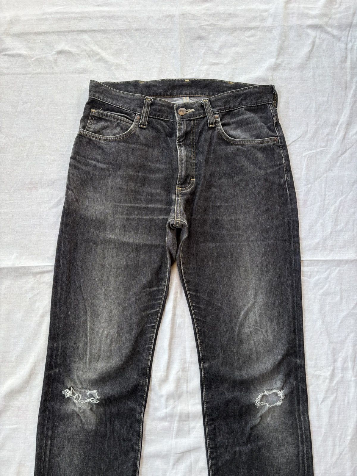 Wrangler Vintage Wrangler Black Distressed Denim Jeans Size US 31 - 5 Thumbnail