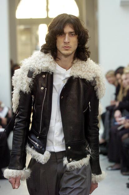 image of Balenciaga A/w 2004 Shearling Parka in Black, Men's (Size Large)
