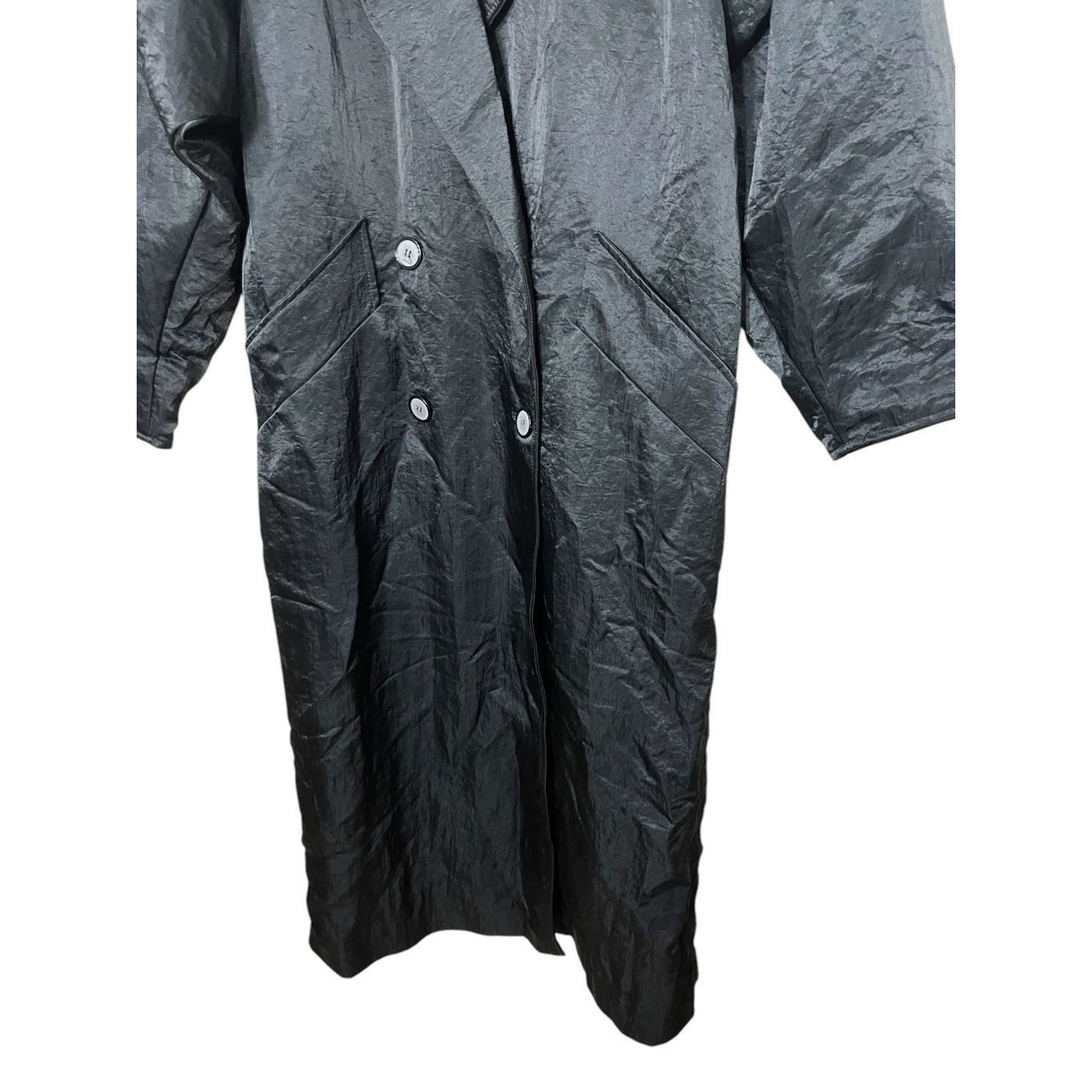 Other Vintage Sport Crest Utex Black Nylon Long Trench Coat Size 4 Size S / US 4 / IT 40 - 3 Thumbnail