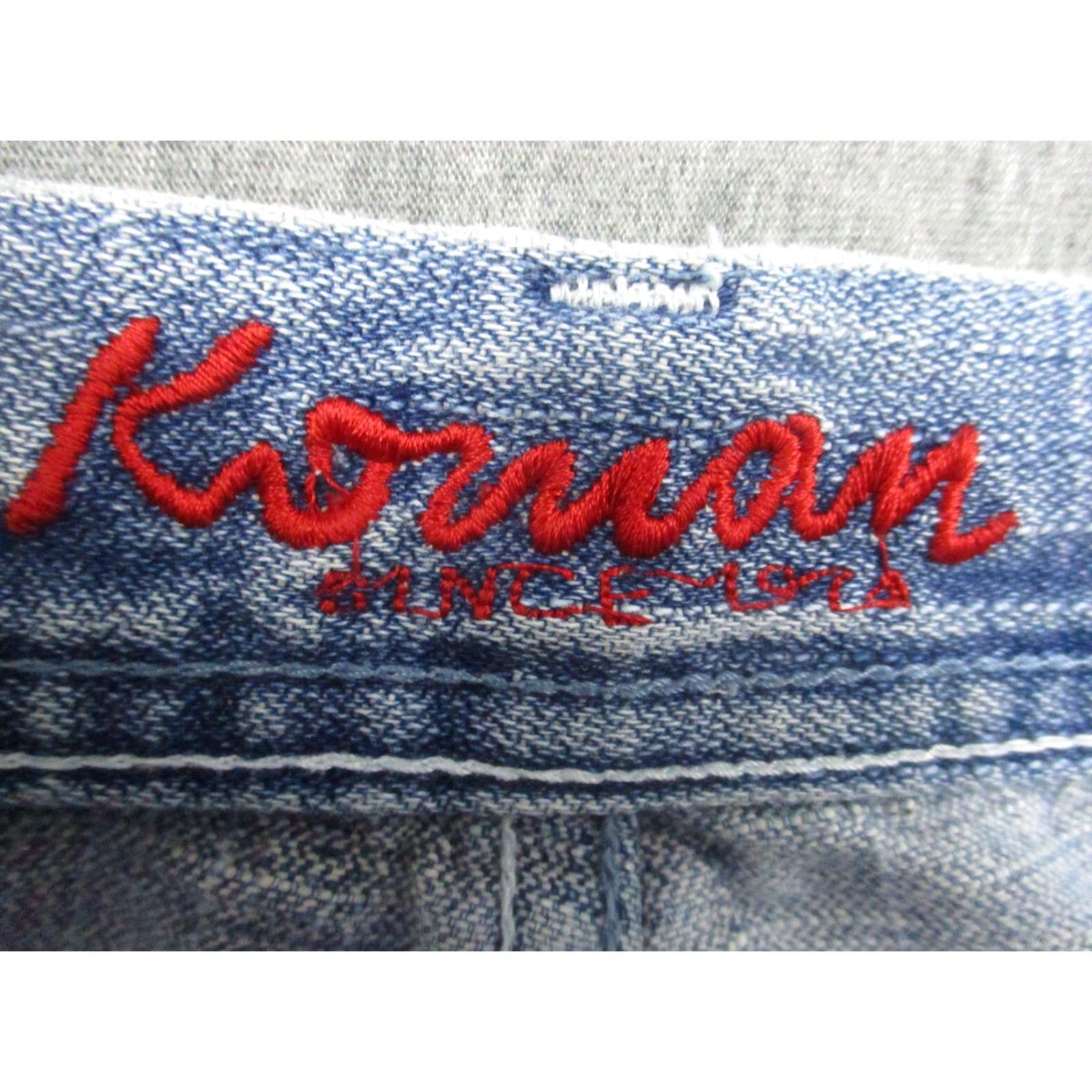Vintage Koman Jeans 34x30 Men’s Baggy Wide-Leg Distressed Hip Hop Y2K Denim 5-Pocket Logo Button Zipper Pockets尺 Size US 34 / EU 50 - 2 Thumbnail