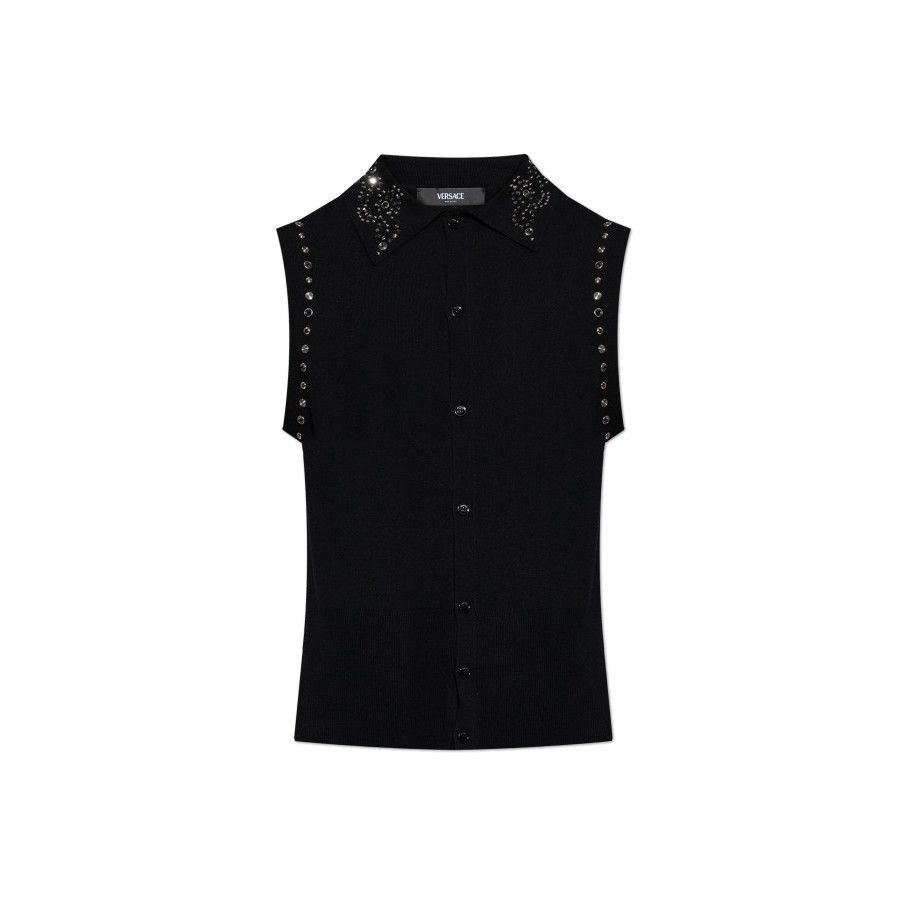 Versace VERSACE Black Sleevless Top New & Authentic (Men's size:XL;) Size US XL / EU 56 / 4 - 1 Preview