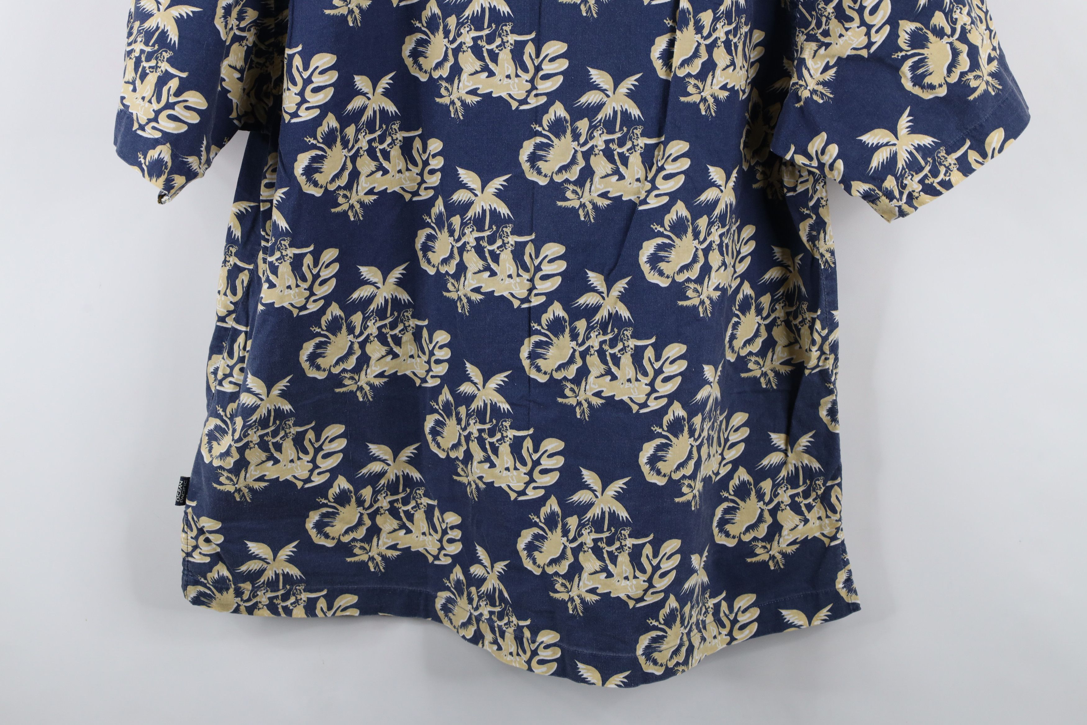 Ocean Pacific × Vintage Vintage 90s Ocean Pacific OP Surf Looped Collar Button Shirt Size US L / EU 52-54 / 3 - 14 Thumbnail