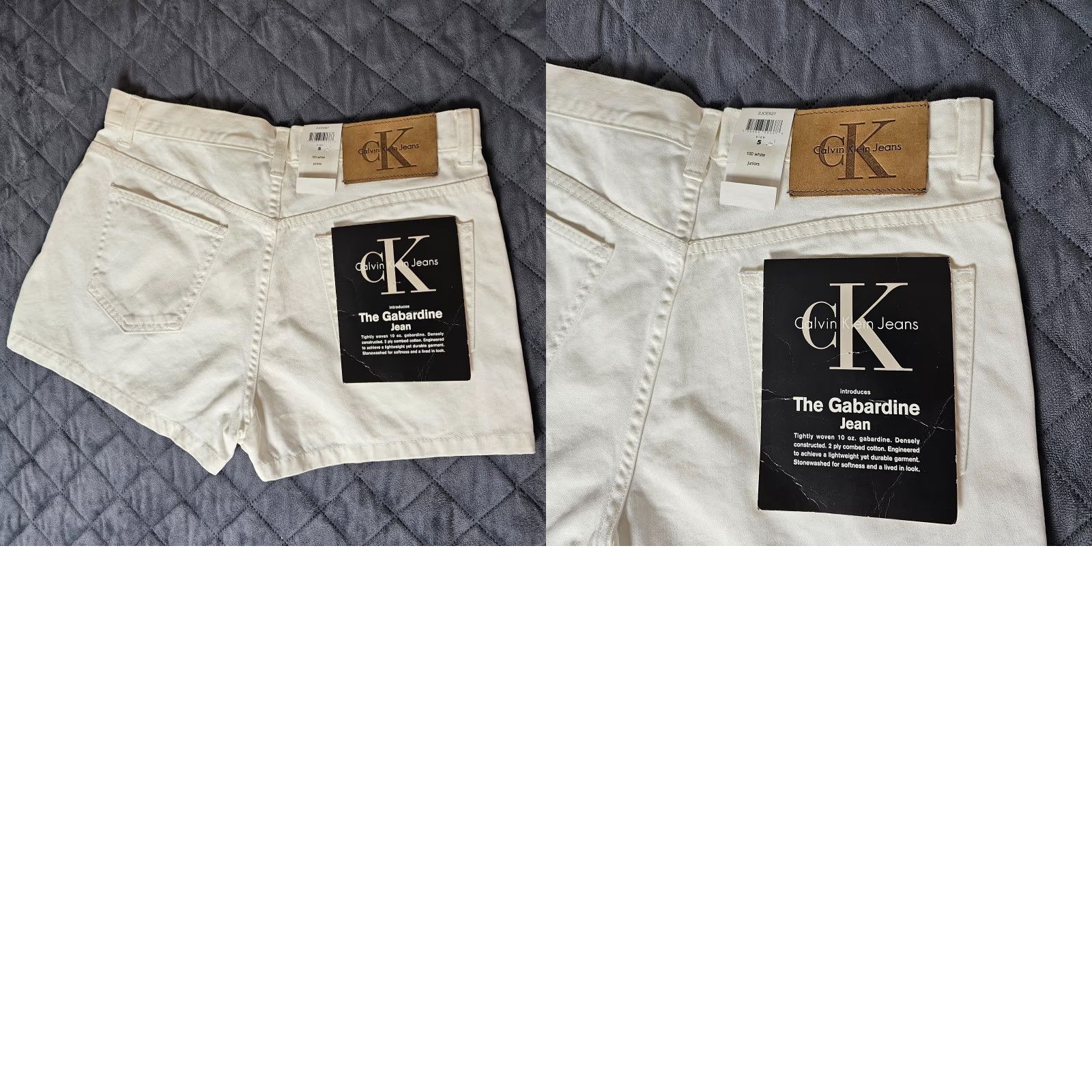 Calvin Klein Calvin Klein Jeans Women's Denim Shorts White Size 5 Cargo Cotton 100% Cotton Regular Juniors Women Pockets Flat Front Mid Rise Casual QA Size 29" - 8 Thumbnail