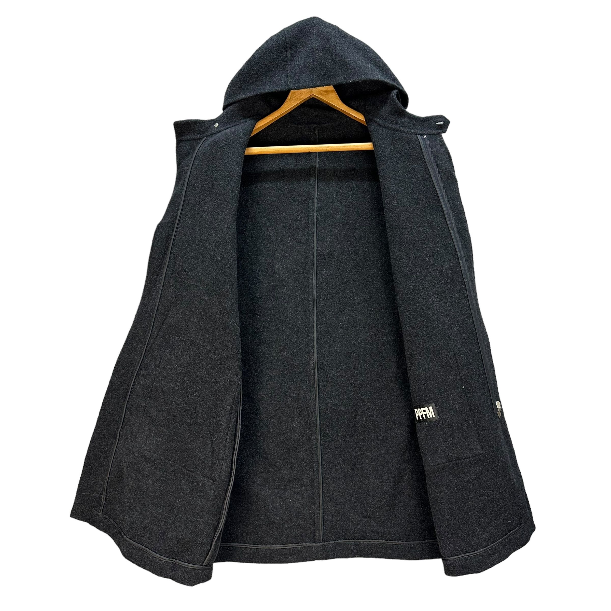 PPFM PPFM Wool Hooded Zipper Long Coat Jacket #A20-0472 Size US M / EU 48-50 / 2 - 7 Thumbnail