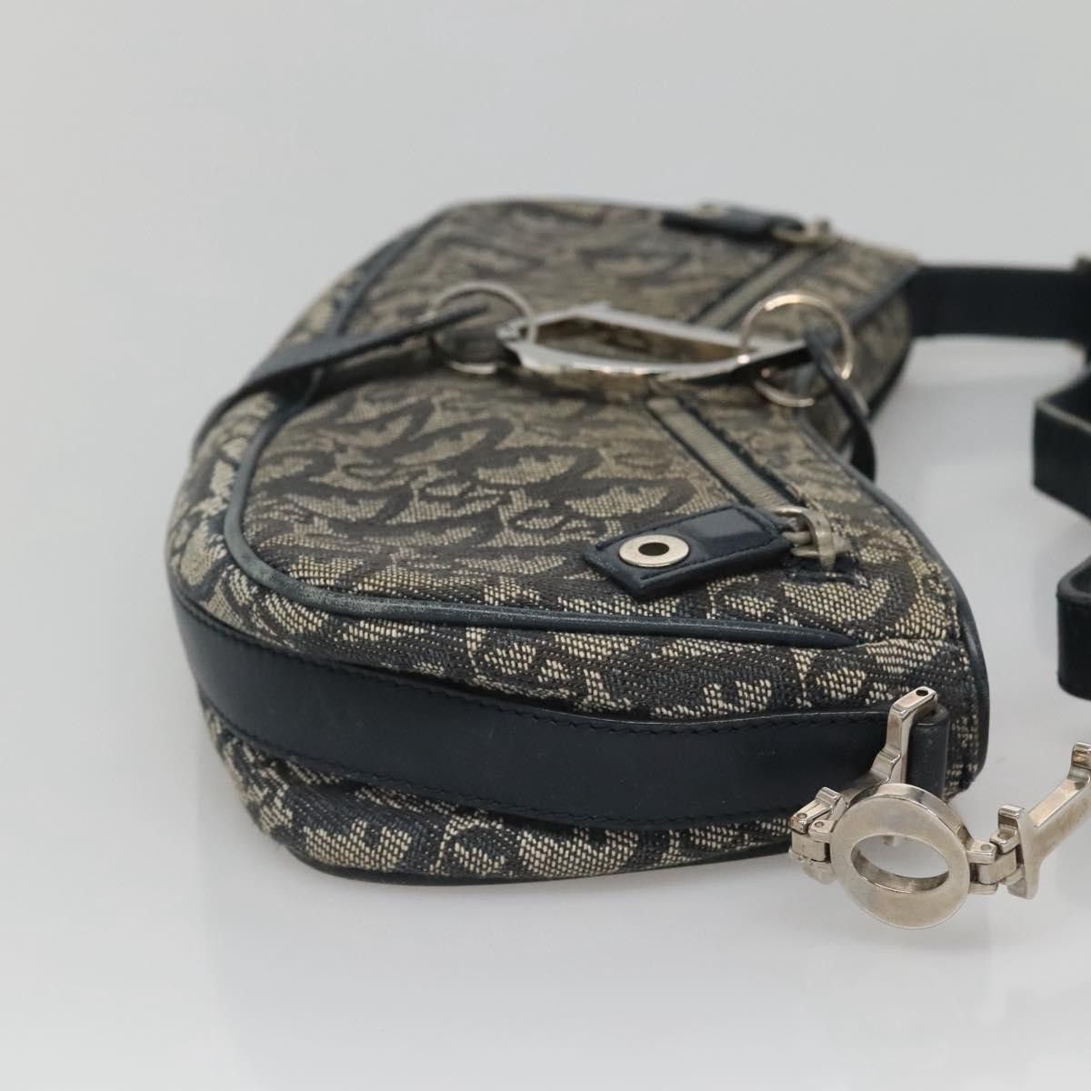 Dior DIOR Trotter Canvas Shoulder Bag Navy Silver Size ONE SIZE - 5 Thumbnail