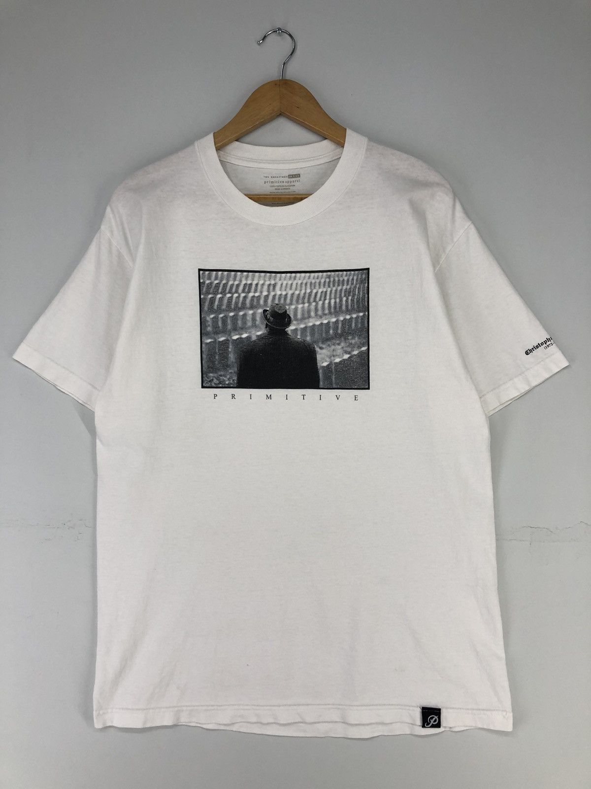 image of The Notorious Big Christopher Wallace Tshirt in White, Men's (Size Large)