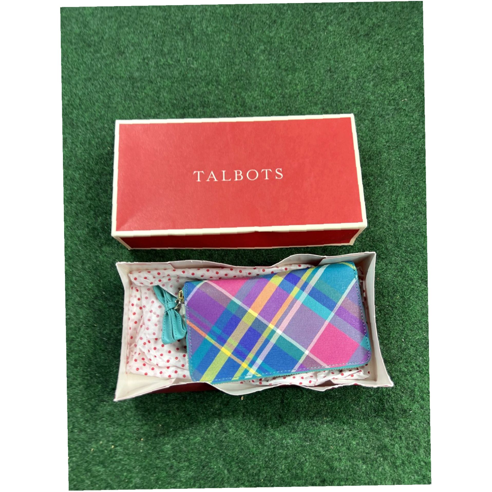 Talbots TALBOTS NEW W/TAG $69.50 PRINTED SAFFIANO LEATHER ZIP AROUND WALLET Size ONE SIZE - 1 Thumbnail