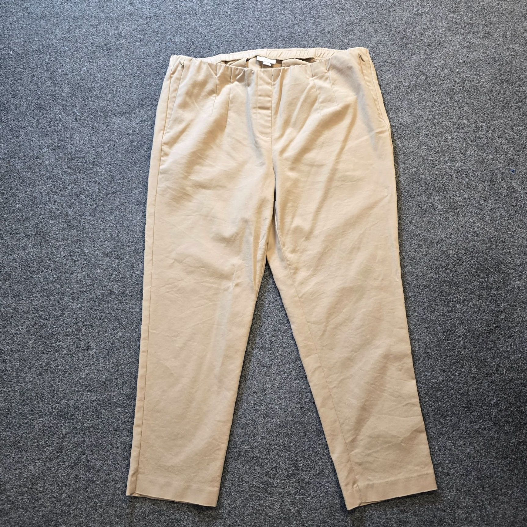 J. Jill J. Jill Pants Womens 18 Tan Beige Tapered Elastic Waist Classic Career Capsule Pants Size 40" / US 18 - 2 Thumbnail