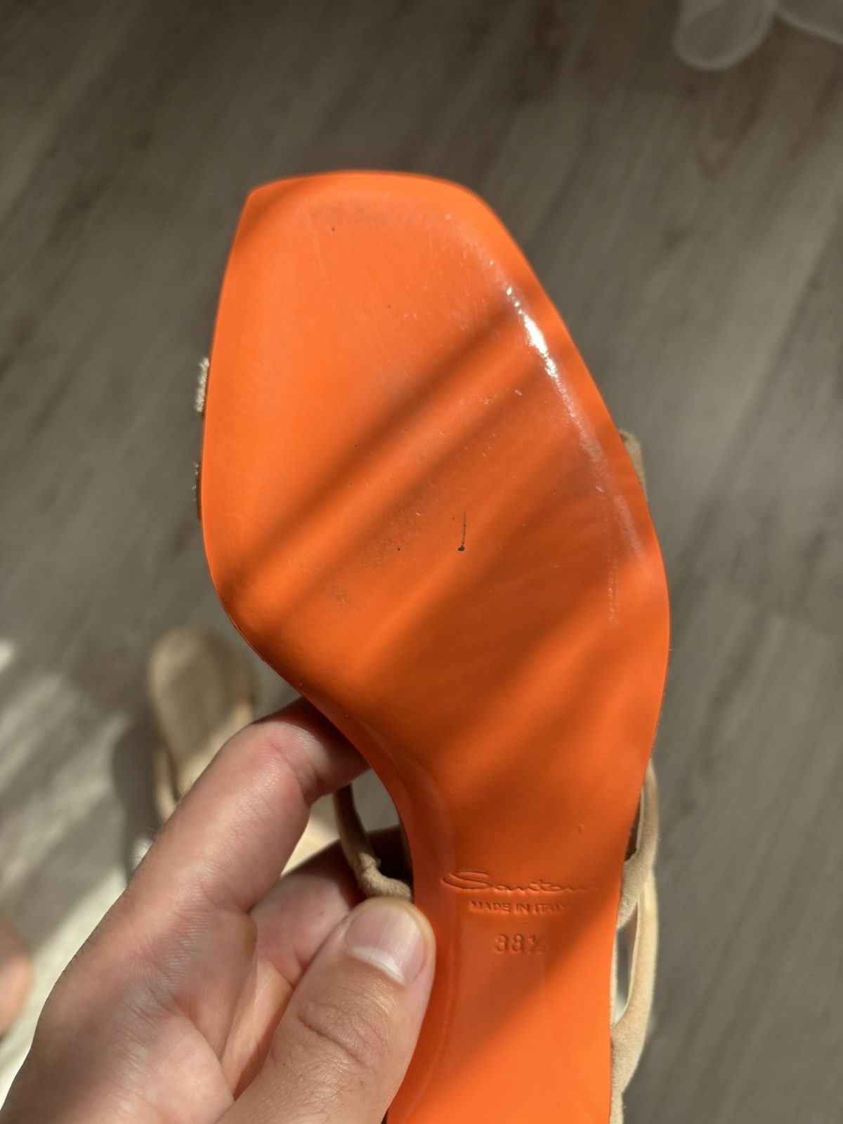 Santoni Santoni Women’s Nude Suede Strappy Sandals 38.5 IT Heel Size US 8 / IT 38 - 11 Thumbnail