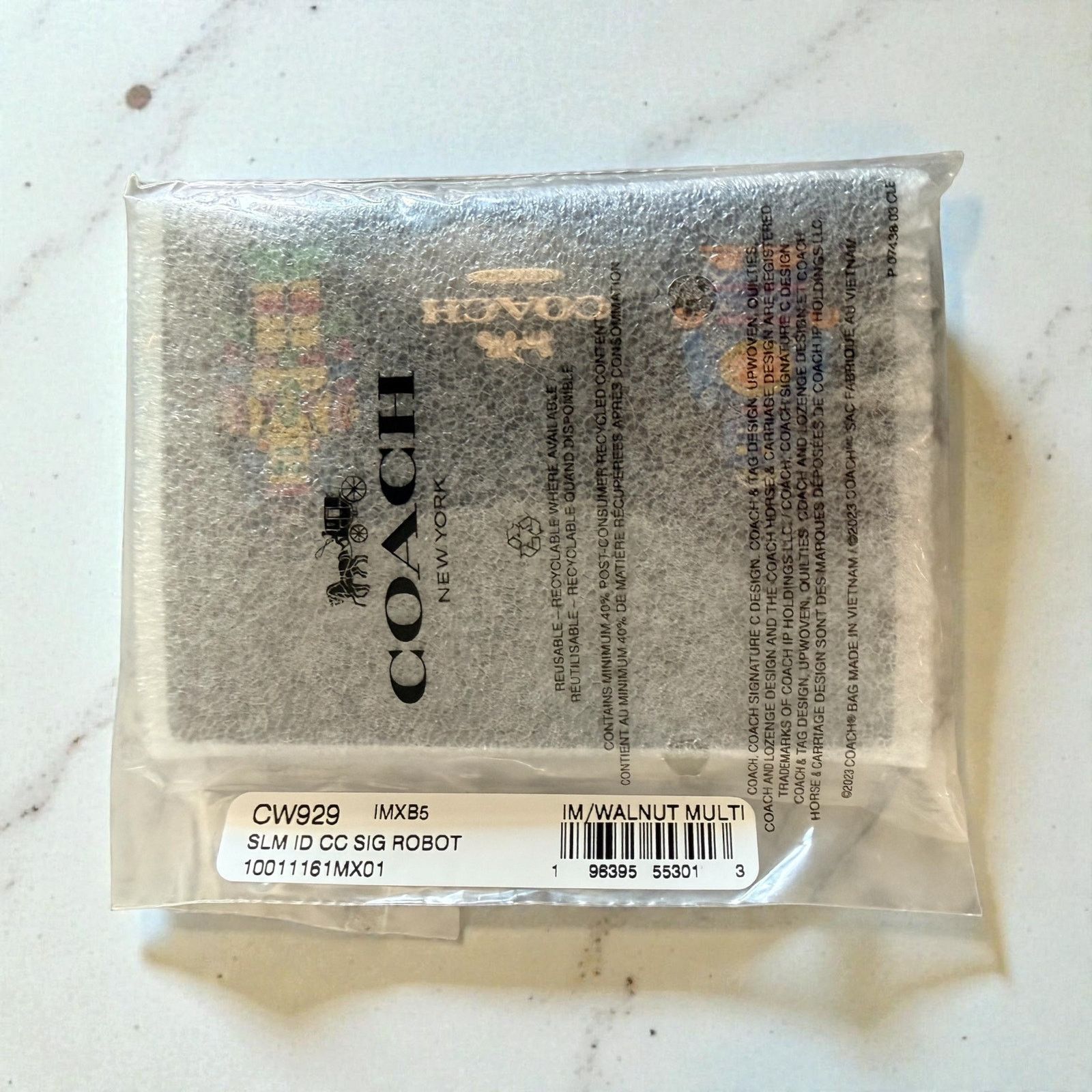 Coach Cosmic Coach Slim Id Card Case With Robot Print CW929 Size ONE SIZE - 3 Thumbnail