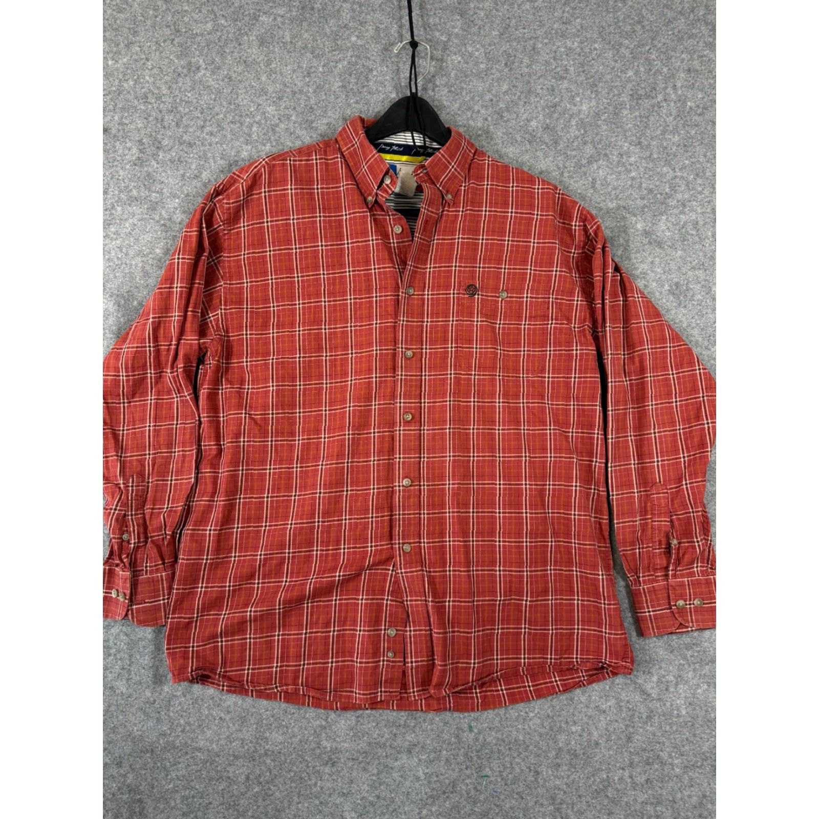 Wrangler Wrangler George Strait Cowboy Cut Button Down Shirt Mens XL Brown Plaid Western Long Sleeve Size US XL / EU 56 / 4 - 3 Thumbnail