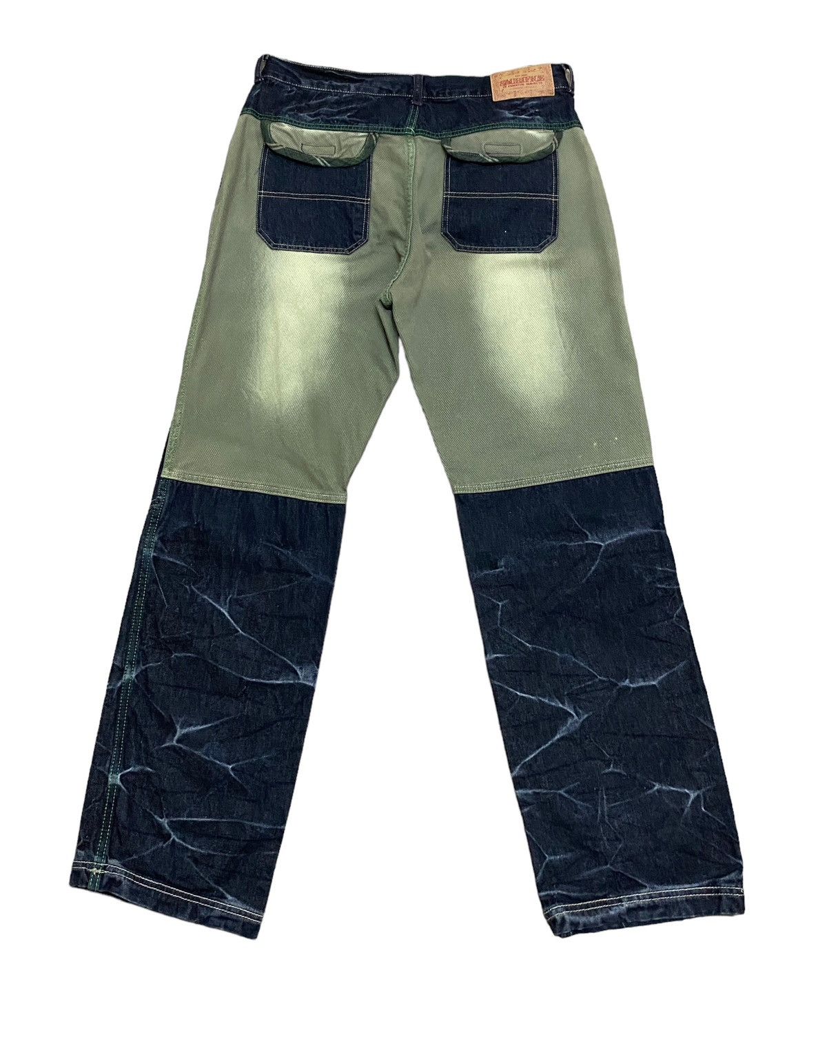 If Six Was Nine × Japanese Brand × Le Grande Bleu (L.G.B.) Rare Design Vintage Sacrifice Two Tone Codroy Jeans 2000s Size US 34 / EU 50 - 2 Thumbnail
