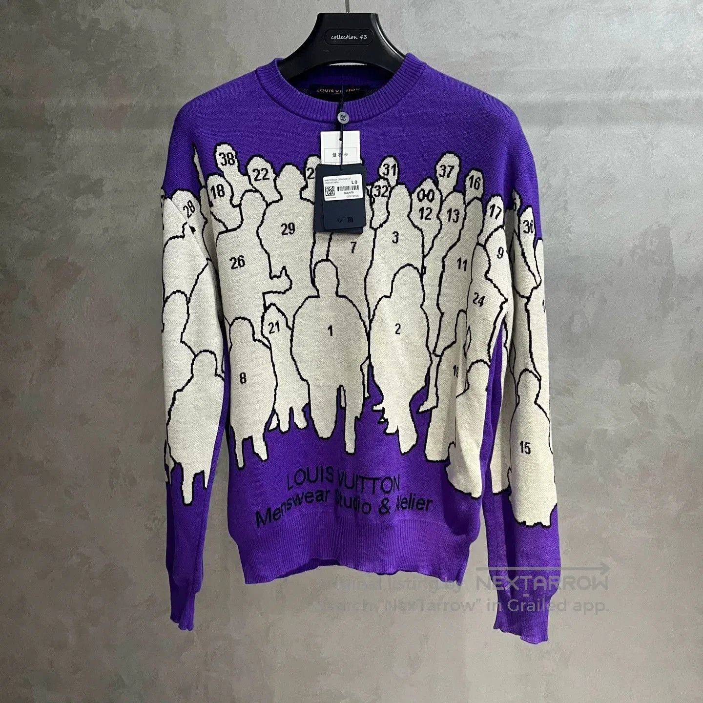 Louis Vuitton Louis Vuitton Purple Logo Jacquard Sweater. Size US L / EU 52-54 / 3 - 1 Thumbnail