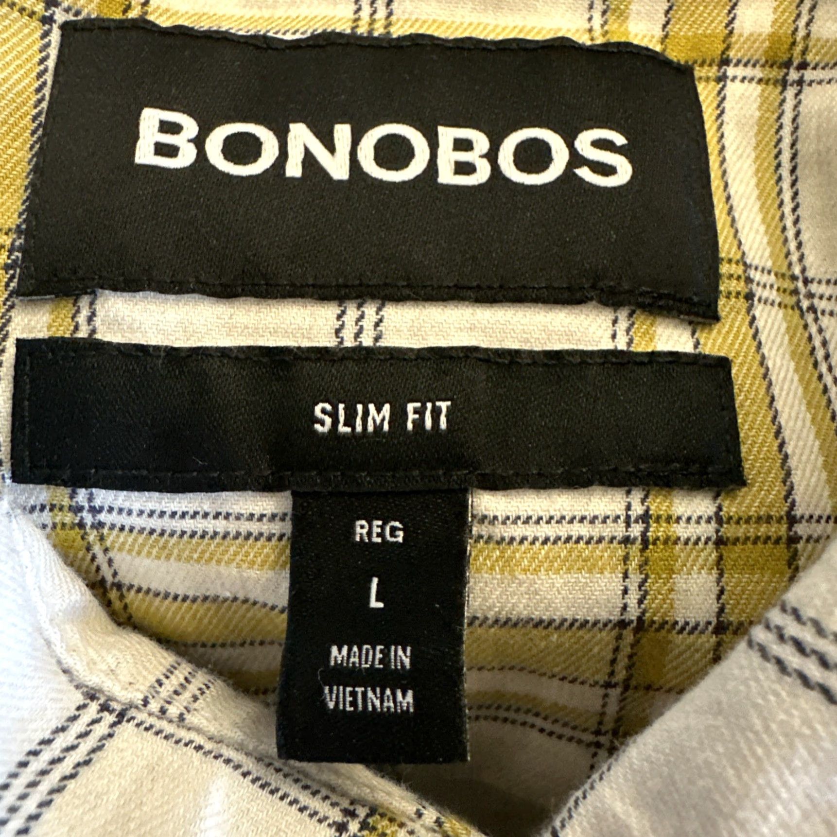 Bonobos Bonobos Shirt Men’s Large Slim Fit Shirt Plaid Button-Up Olive Khaki NEW MSRP 99 Size US L / EU 52-54 / 3 - 6 Thumbnail
