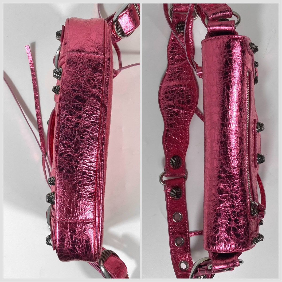 Balenciaga Balenciaga XSmall Le Cagole Metallic Leather Shoulder Bag Size ONE SIZE - 19 Thumbnail