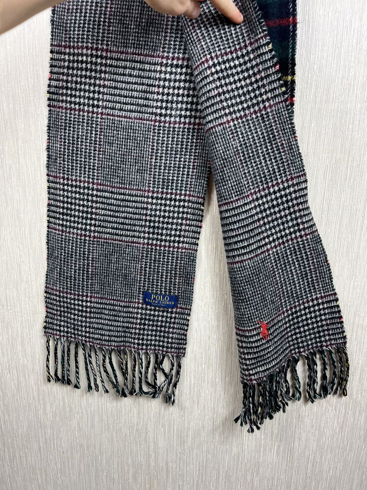 Polo Ralph Lauren × Ralph Lauren Polo Ralph Lauren Italian wool checked scarf muffler luxury Size ONE SIZE - 9 Thumbnail