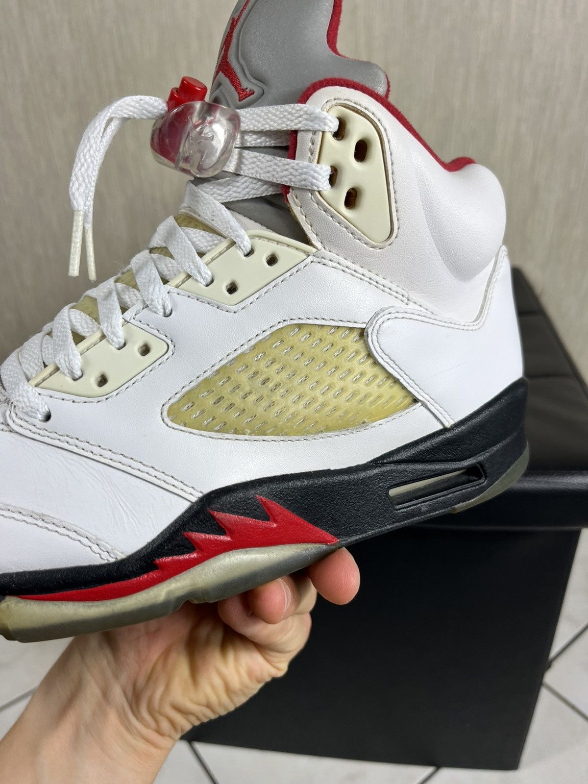 Jordan Brand × Nike × Vintage Vintage OG Nike air Jordan 5 V fire red sneakers 2012 retro Size US 7.5 / EU 40-41 - 25 Thumbnail