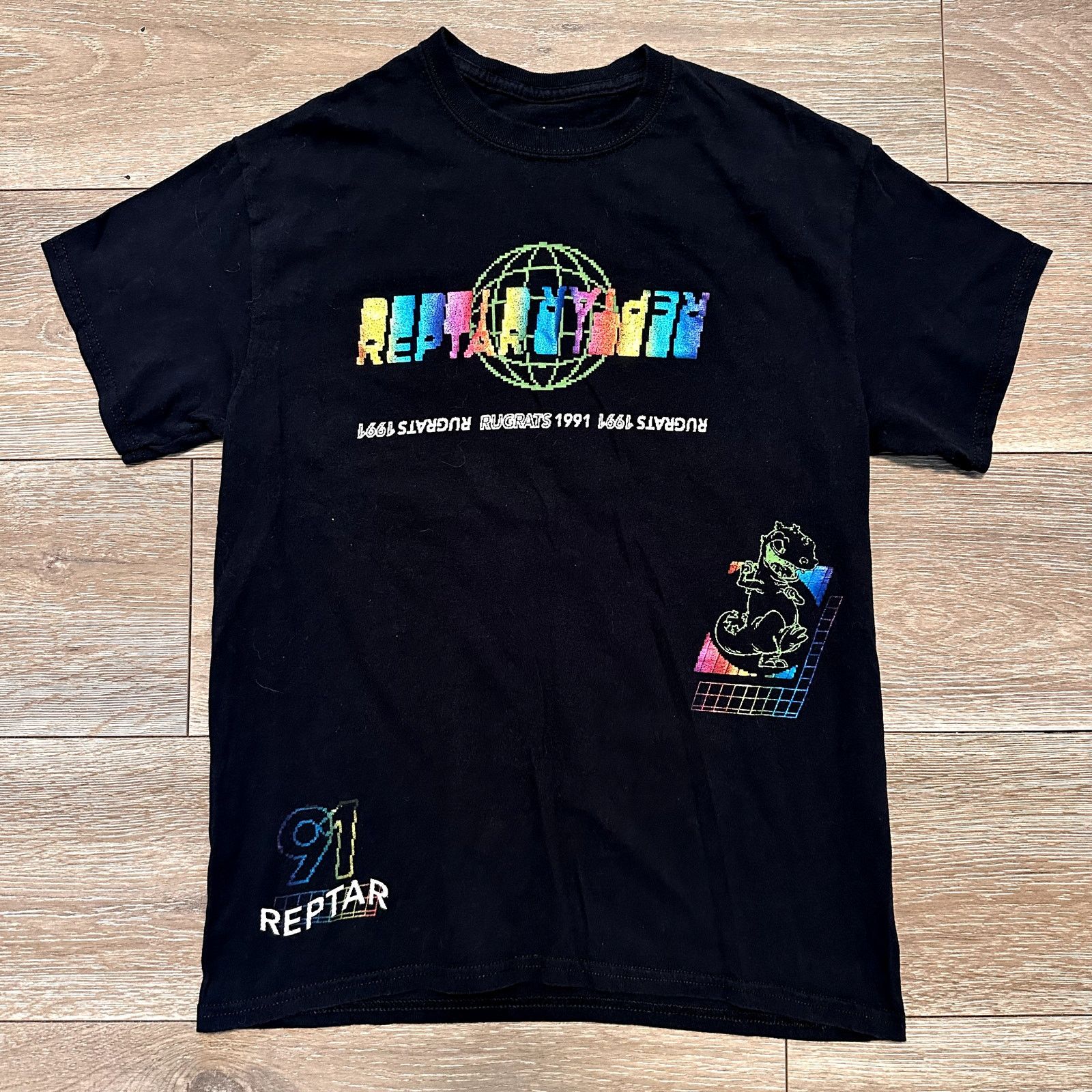 Nickelodeon 2020 Nickelodeon Reptar Foil Color Black T Shirt Size Medium Size US M / EU 48-50 / 2 - 1 Thumbnail