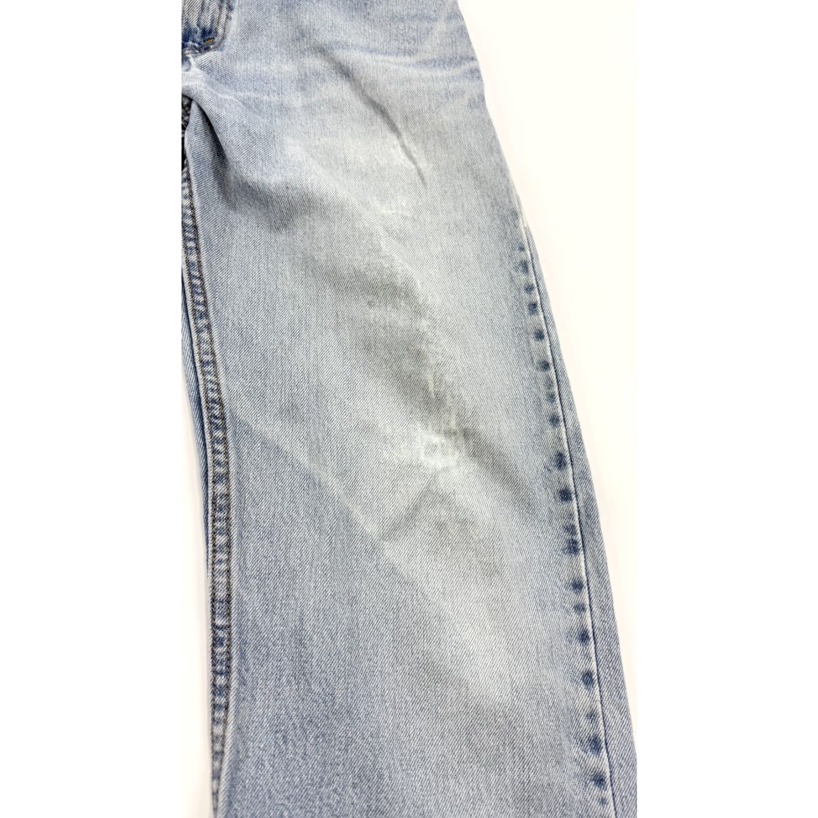 Levi's VINTAGE Levi's 505 Jeans Mens 33x34 Regular Fit Denim Pants Casual Distressed Blue Size US 33 - 2 Thumbnail