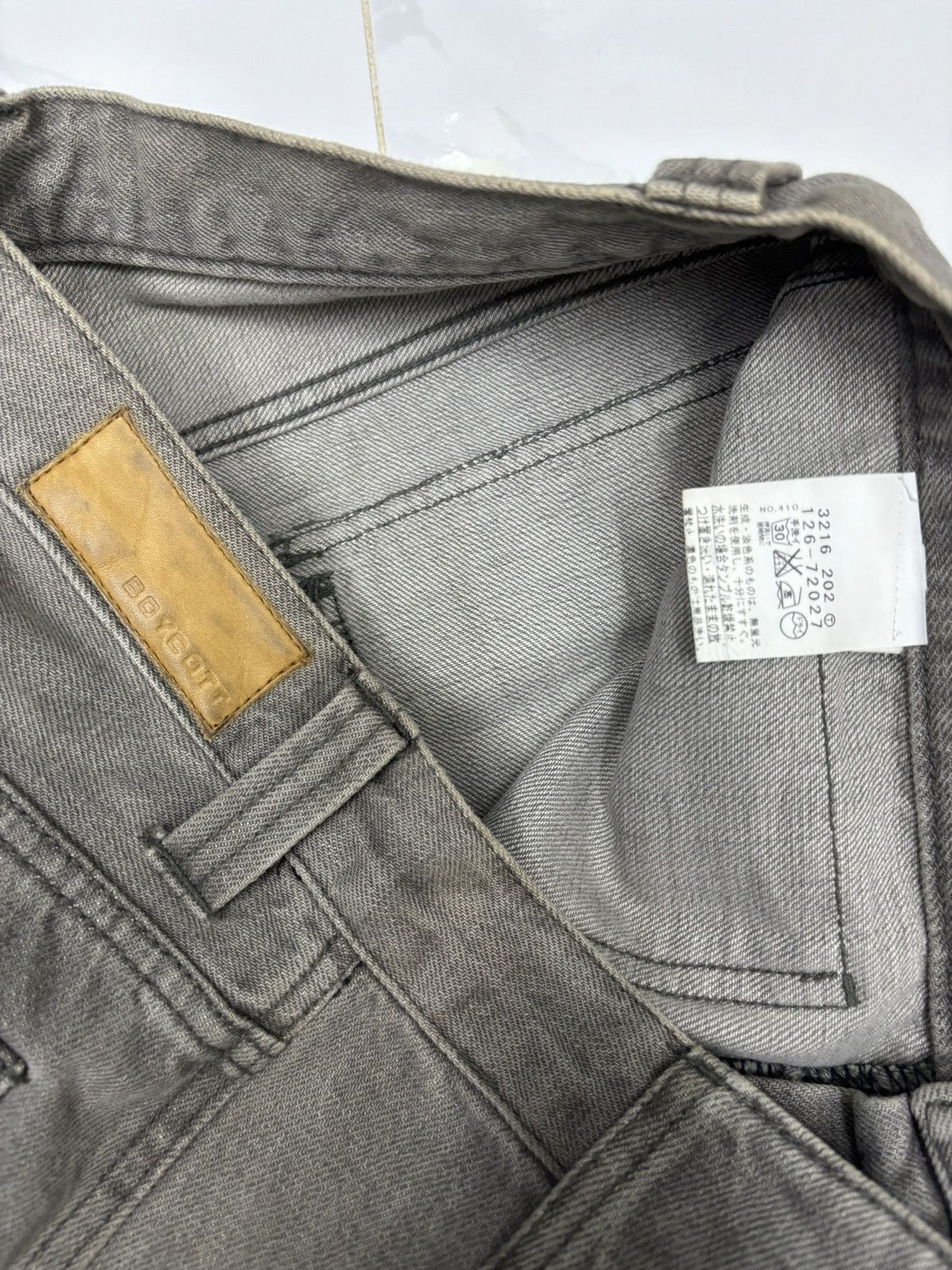 Boycott Rare Japanese Boycott Patchwork Loose Mud Wash Denim Jeans Size US 33 - 10 Thumbnail
