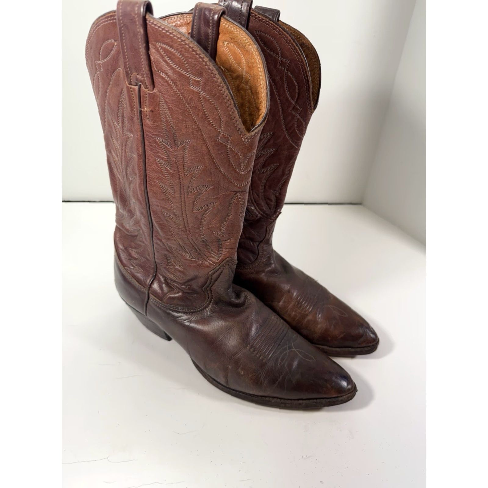 Vintage Nocona Boots Boot Men Size 8 D Brown Leather Western Rodeo Vintage USA Size US 8 / EU 41 - 2 Thumbnail