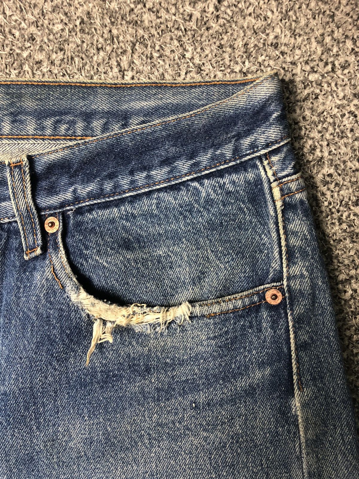 Levi's × Vintage Vintage Levis 501xx Distressed Custom Shortpants Size US 33 - 4 Thumbnail