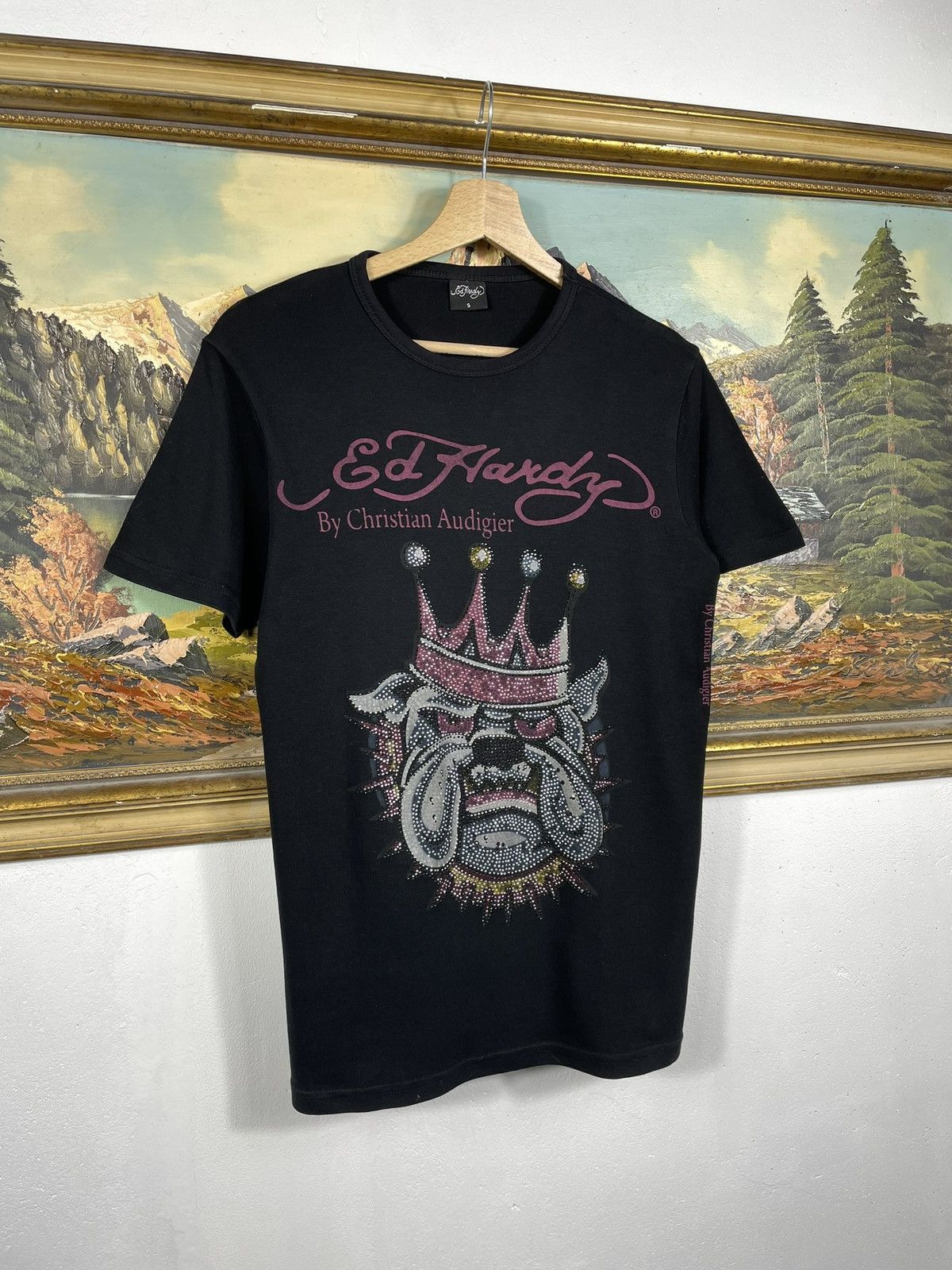 Christian Audigier × Ed Hardy × Vintage Ed Hardy Retro 00s Tees Short Sleeve Affliction Grunge Cyber Size S / US 4 / IT 40 - 3 Thumbnail