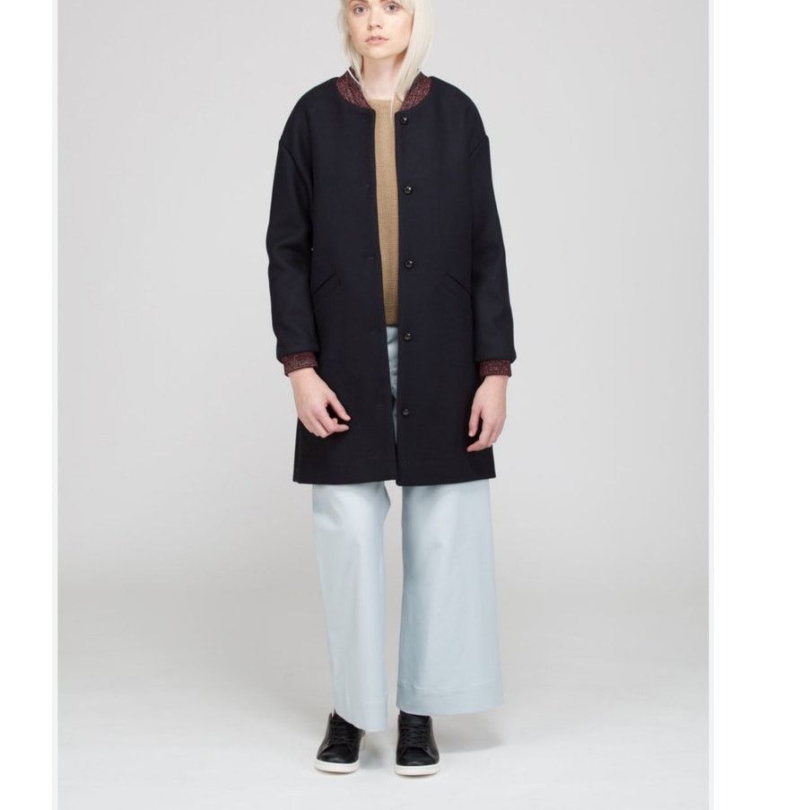Other Des Petits Hauts MAURICETTE Stadium Coat Wool Marine Navy Size S / US 4 / IT 40 - 1 Thumbnail