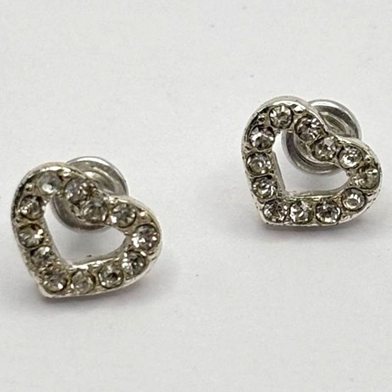 Other Silver Crystal Heart Earring Size ONE SIZE - 2 Thumbnail