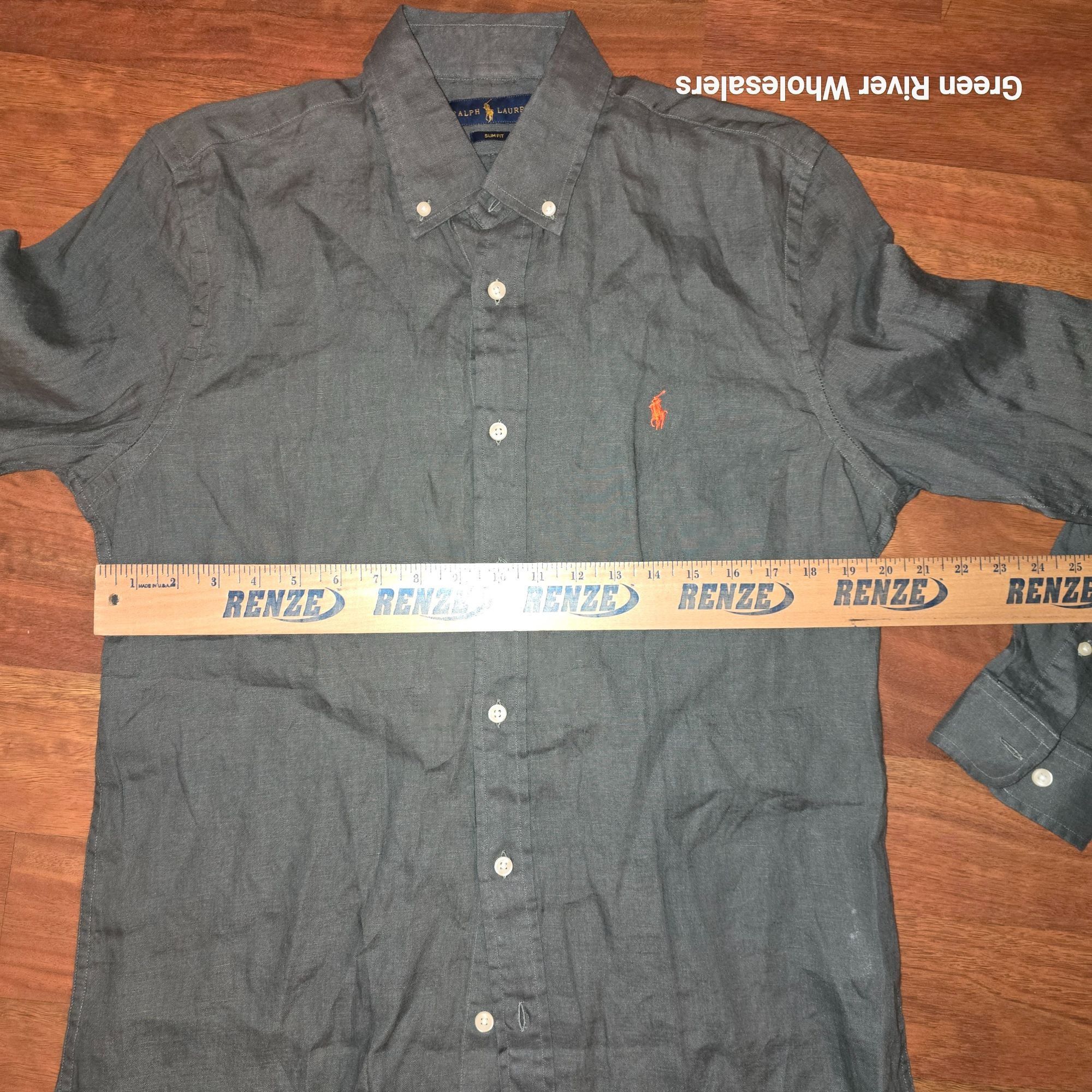 Polo Ralph Lauren Ralph Laure Cotton Button Down Sage Green Long Sleeve Shirt Size US L / EU 52-54 / 3 - 4 Thumbnail