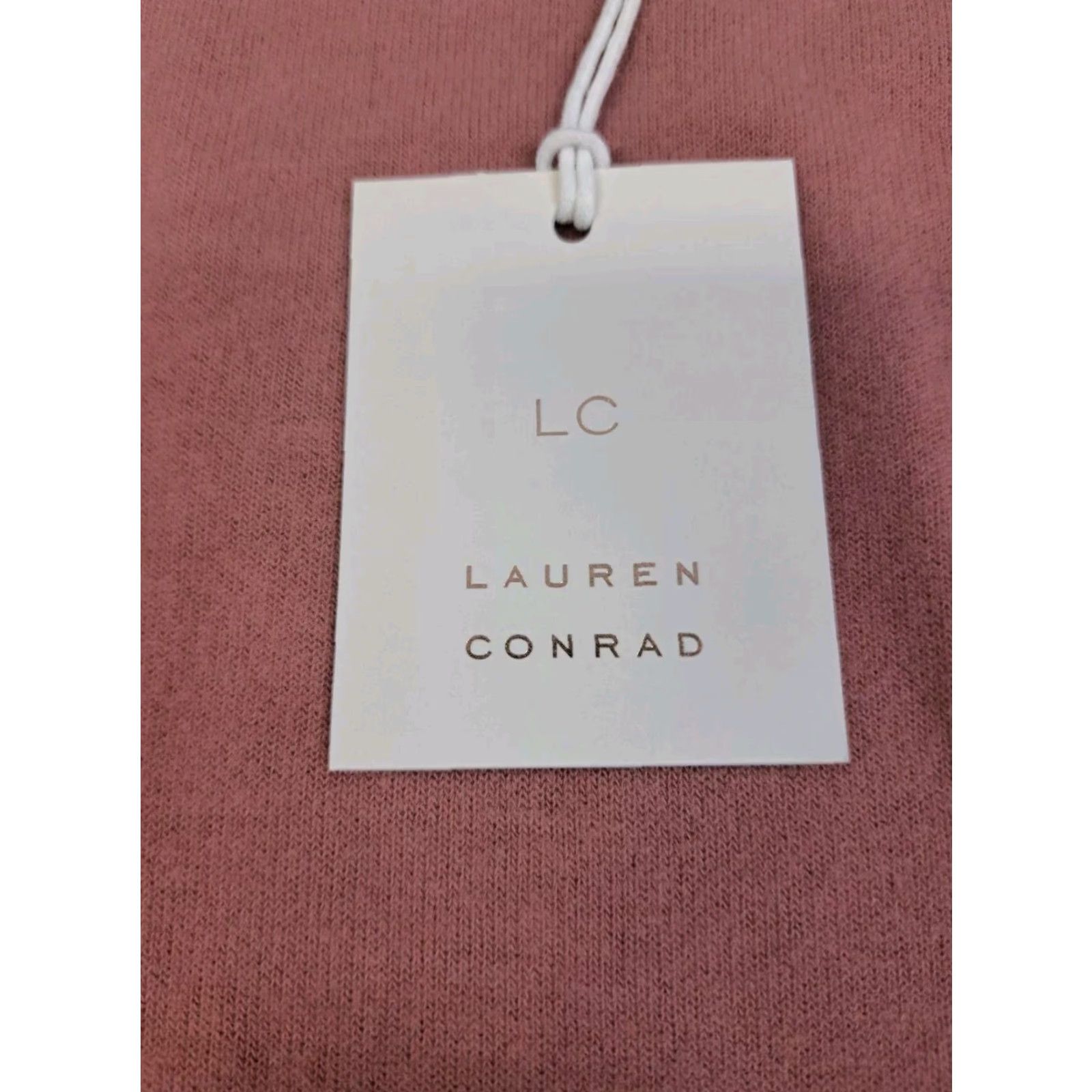 Lauren Conrad NWT Lauren Conrad Sweater Long Sleeve Crew Neck Desert Mauve XS Womens Pullover Knit Open-Knit Lightweight Casual Business Travel Fall Spring Winter Size XS / US 0-2 / IT 36-38 - 3 Thumbnail