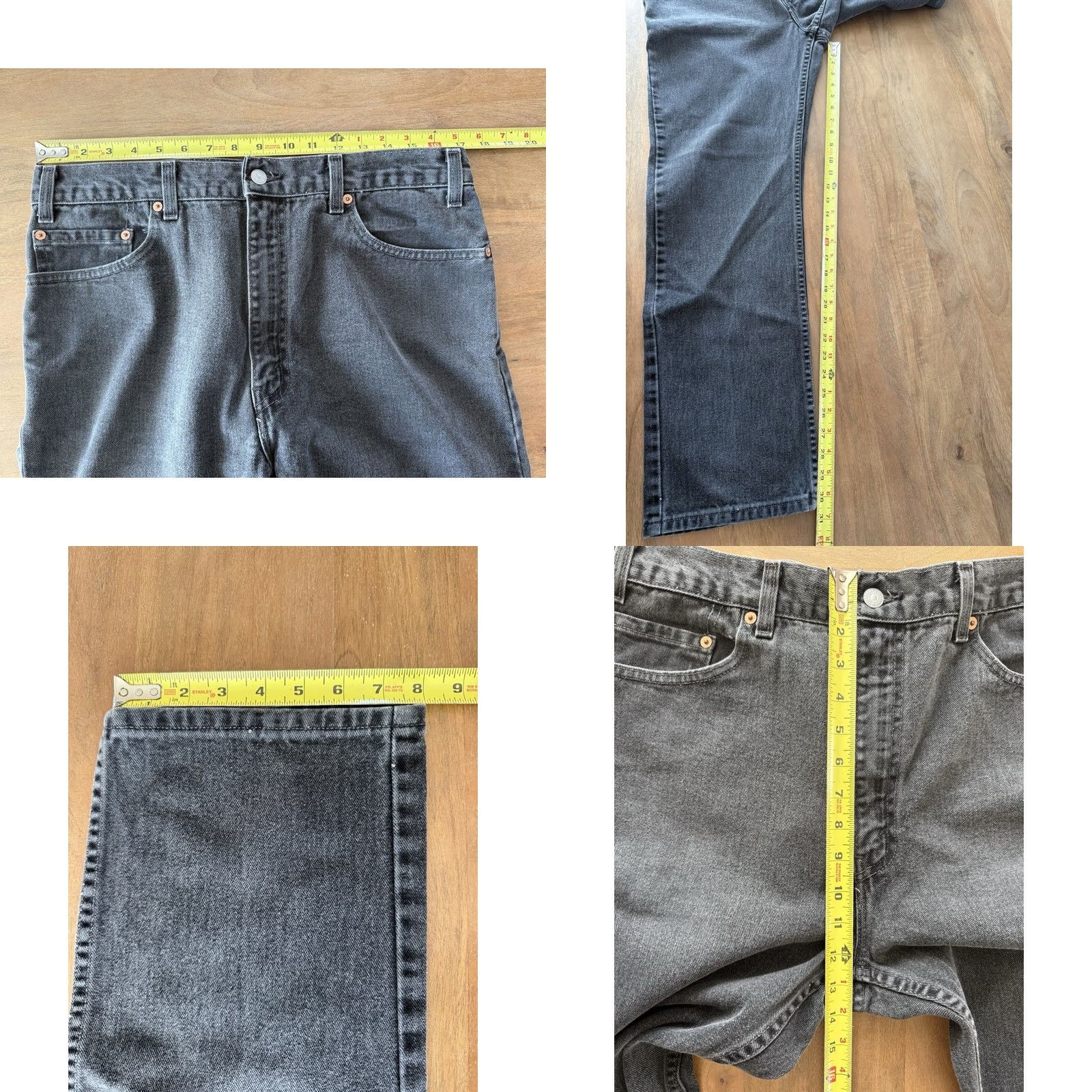 Levi's VINTAGE Levi's 505 Jeans Men Regular 36x32 34x31 Dark Denim USA 5-Pocket Zipper Button Straight Jeans Mens Retro 90s Band Grunge Logo USA Size US 36 / EU 52 - 8 Thumbnail
