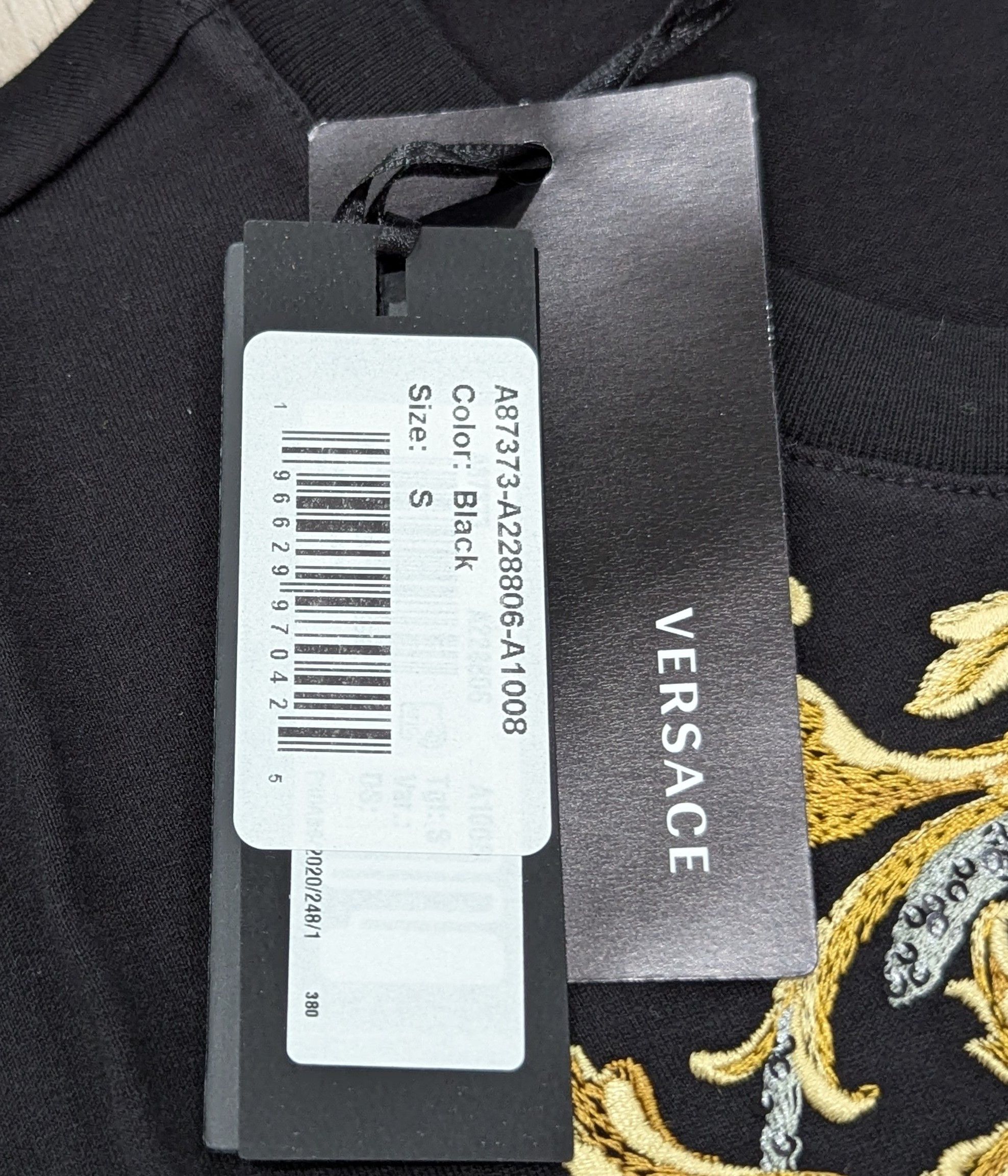 Versace VERSACE Baroque Graphic Crewneck T-Shirt Black/Gold Small Size US S / EU 44-46 / 1 - 6 Thumbnail