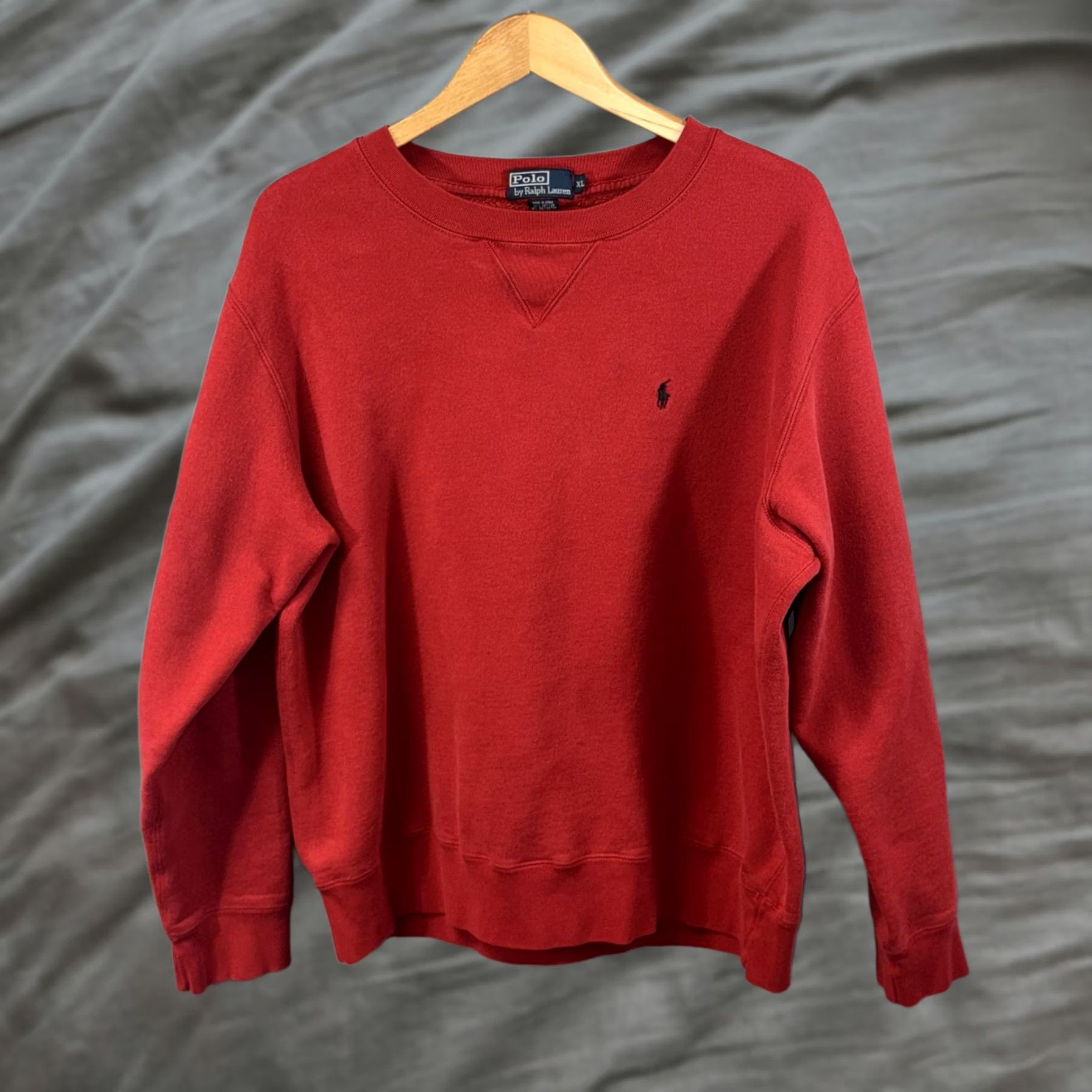 Polo Ralph Lauren Polo Ralph Lauren Sweatshirt Mens XL Red Crewneck Pullover Small Pony Logo Size US XL / EU 56 / 4 - 1 Thumbnail