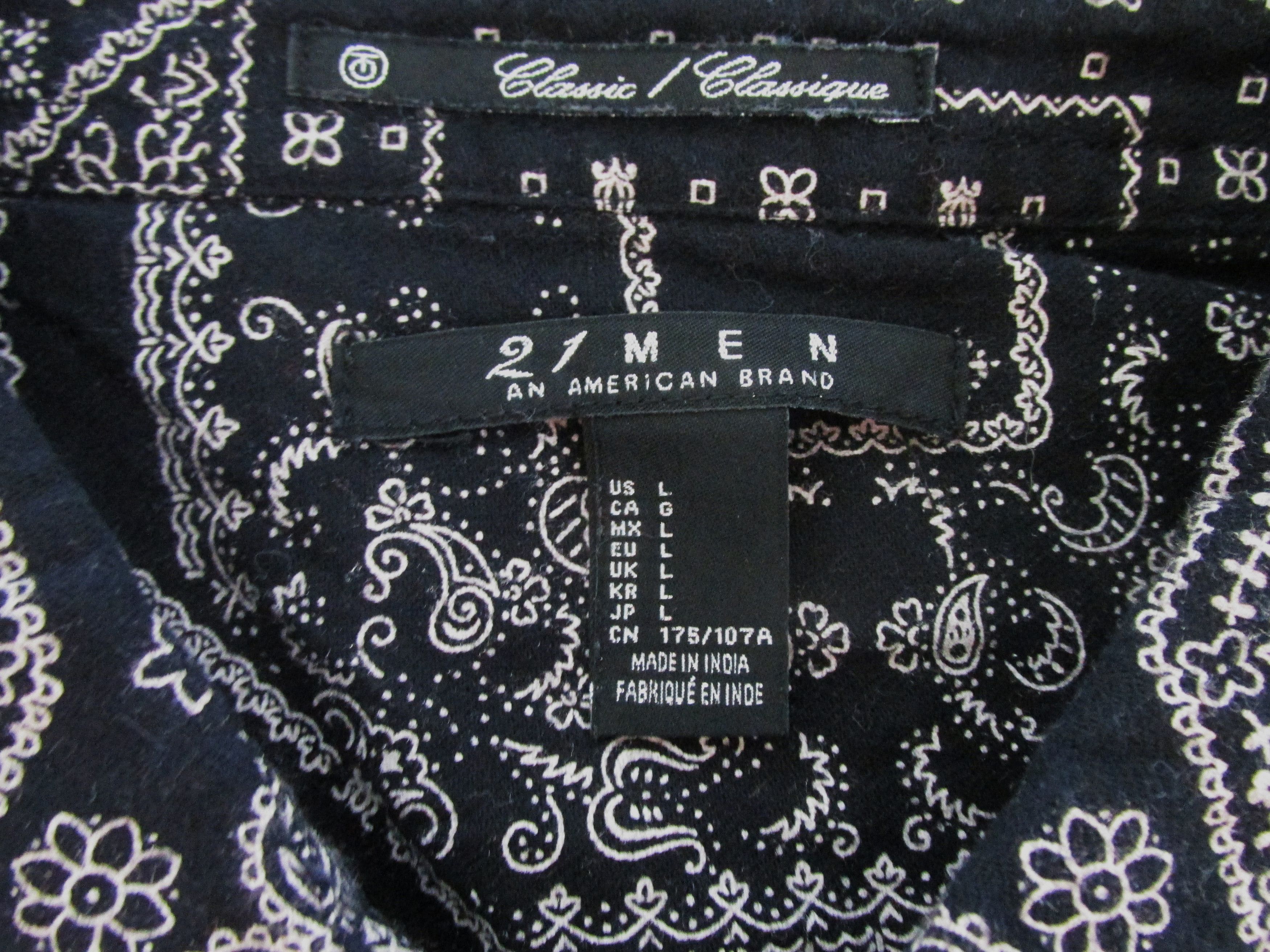 21 Men 21 Men Long Sleeve Cotton Shirt Size Large Size US L / EU 52-54 / 3 - 2 Thumbnail